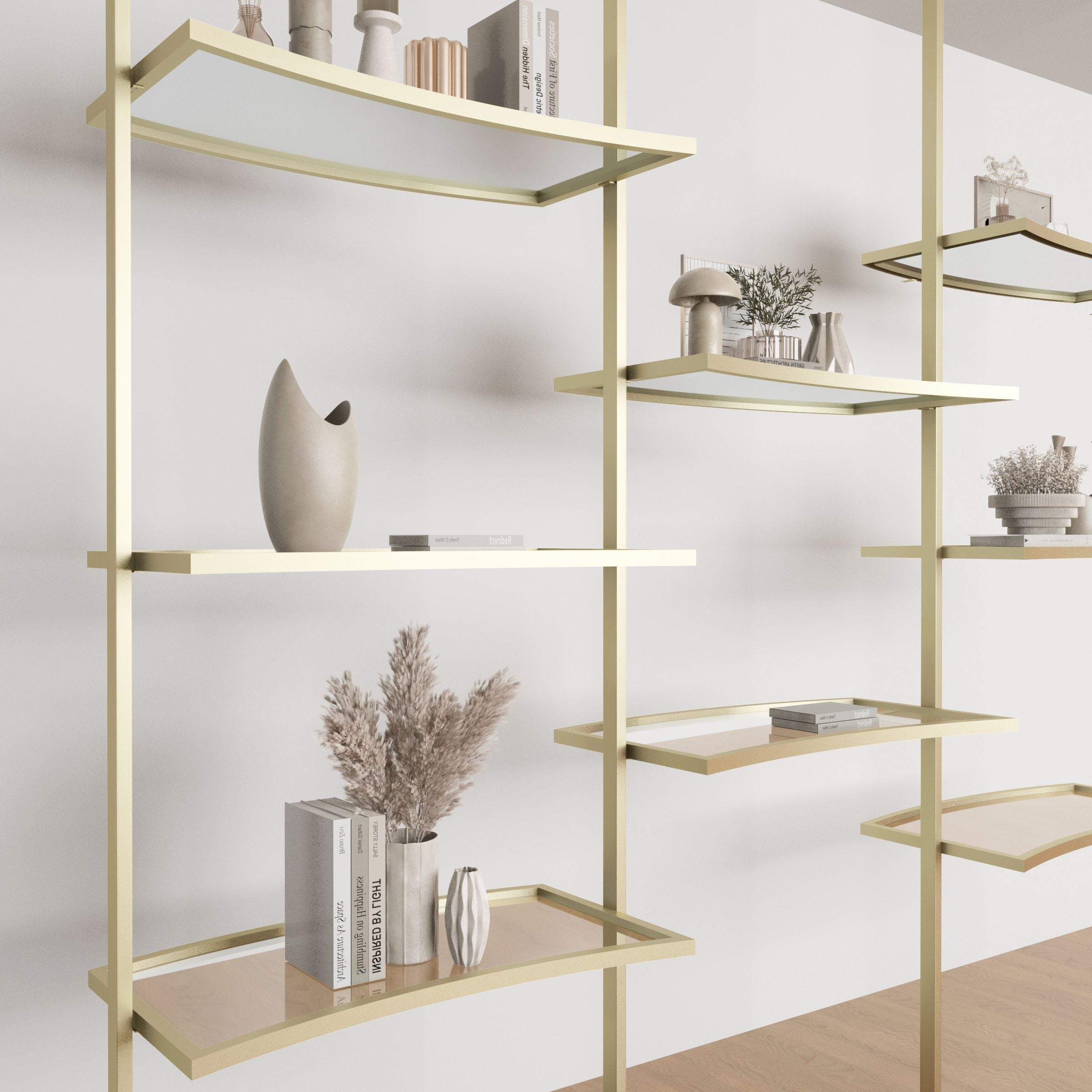 Antik Closet/Cabinet CURVED SHELF 85*35 cm WALNUT - Cabinets - ebarza Furniture UAE | Shop Modern Furniture in Abu Dhabi & Dubai - مفروشات ايبازرا في الامارات | تسوق اثاث عصري وديكورات مميزة في دبي وابوظبي