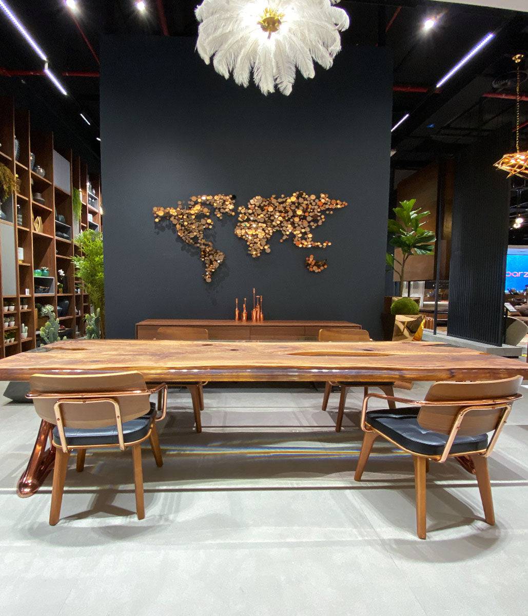 350X100 Cm Live Edge Resin Dining Table Top San350X100 - Table Tops - ebarza Furniture UAE | Shop Modern Furniture in Abu Dhabi & Dubai - مفروشات ايبازرا في الامارات | تسوق اثاث عصري وديكورات مميزة في دبي وابوظبي