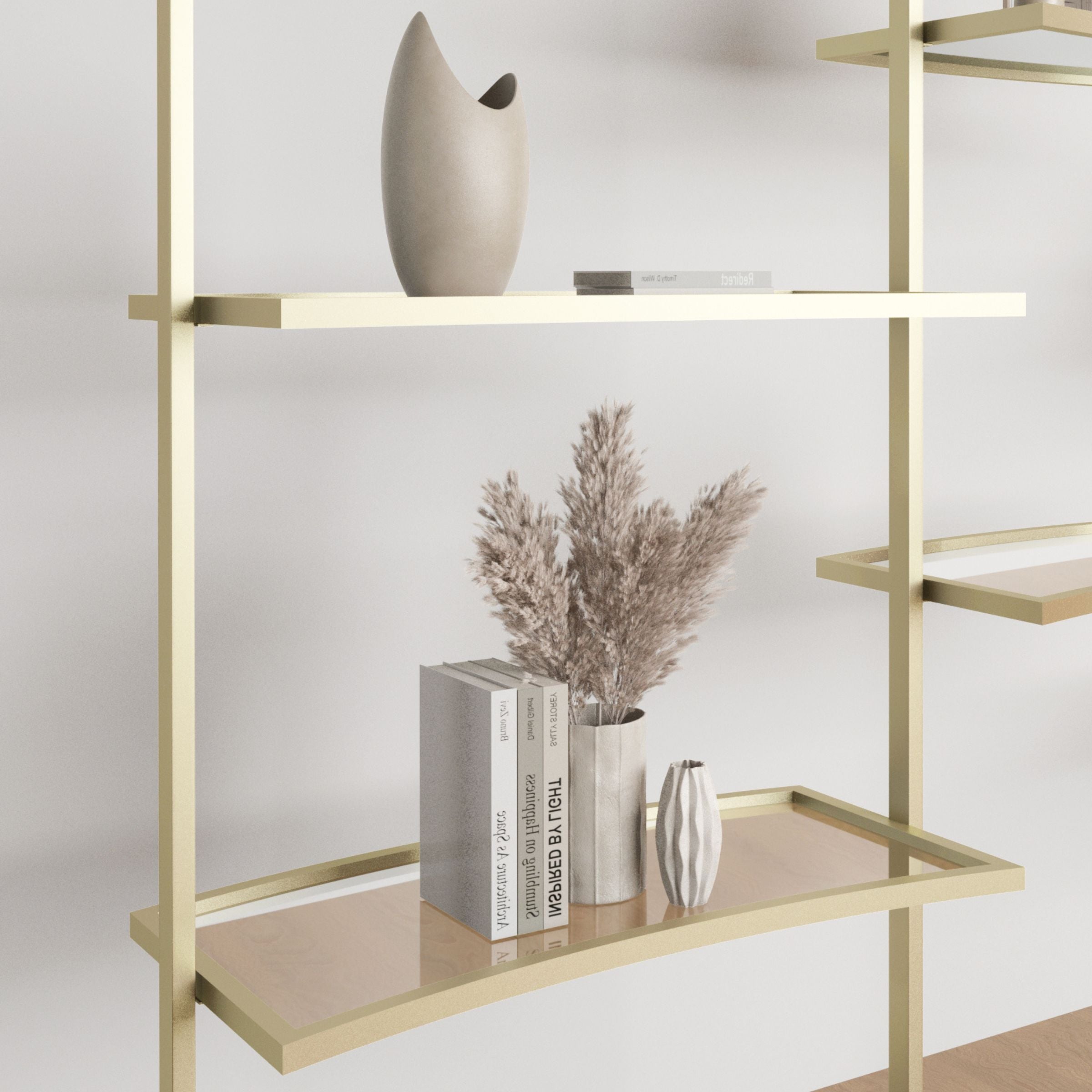 Antik Closet/Cabinet CURVED SHELF 85*35 cm WALNUT - Cabinets - ebarza Furniture UAE | Shop Modern Furniture in Abu Dhabi & Dubai - مفروشات ايبازرا في الامارات | تسوق اثاث عصري وديكورات مميزة في دبي وابوظبي