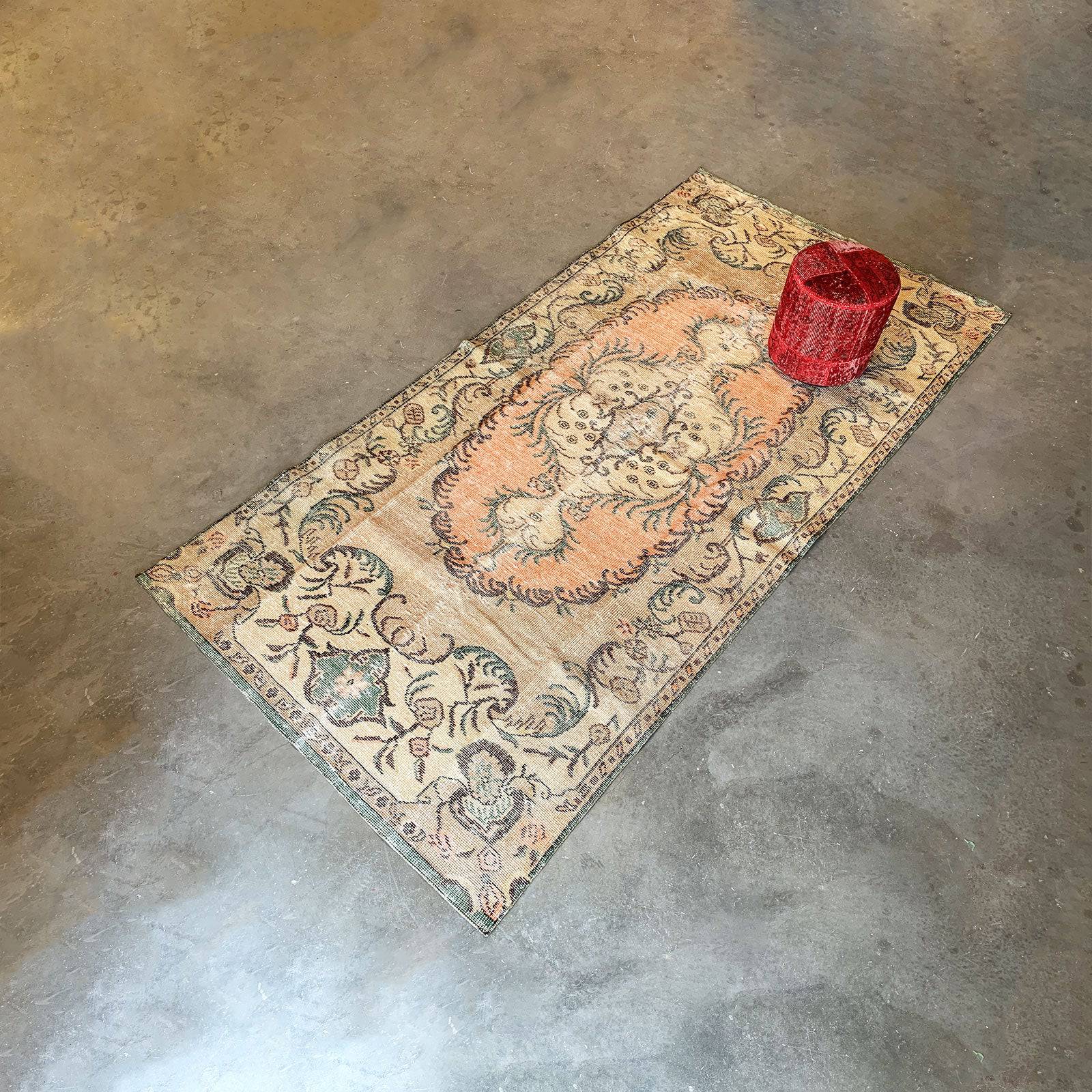 380X140Cm Bursa Handmade Over Dyed Rug K152 -  Rugs - ebarza Furniture UAE | Shop Modern Furniture in Abu Dhabi & Dubai - مفروشات ايبازرا في الامارات | تسوق اثاث عصري وديكورات مميزة في دبي وابوظبي