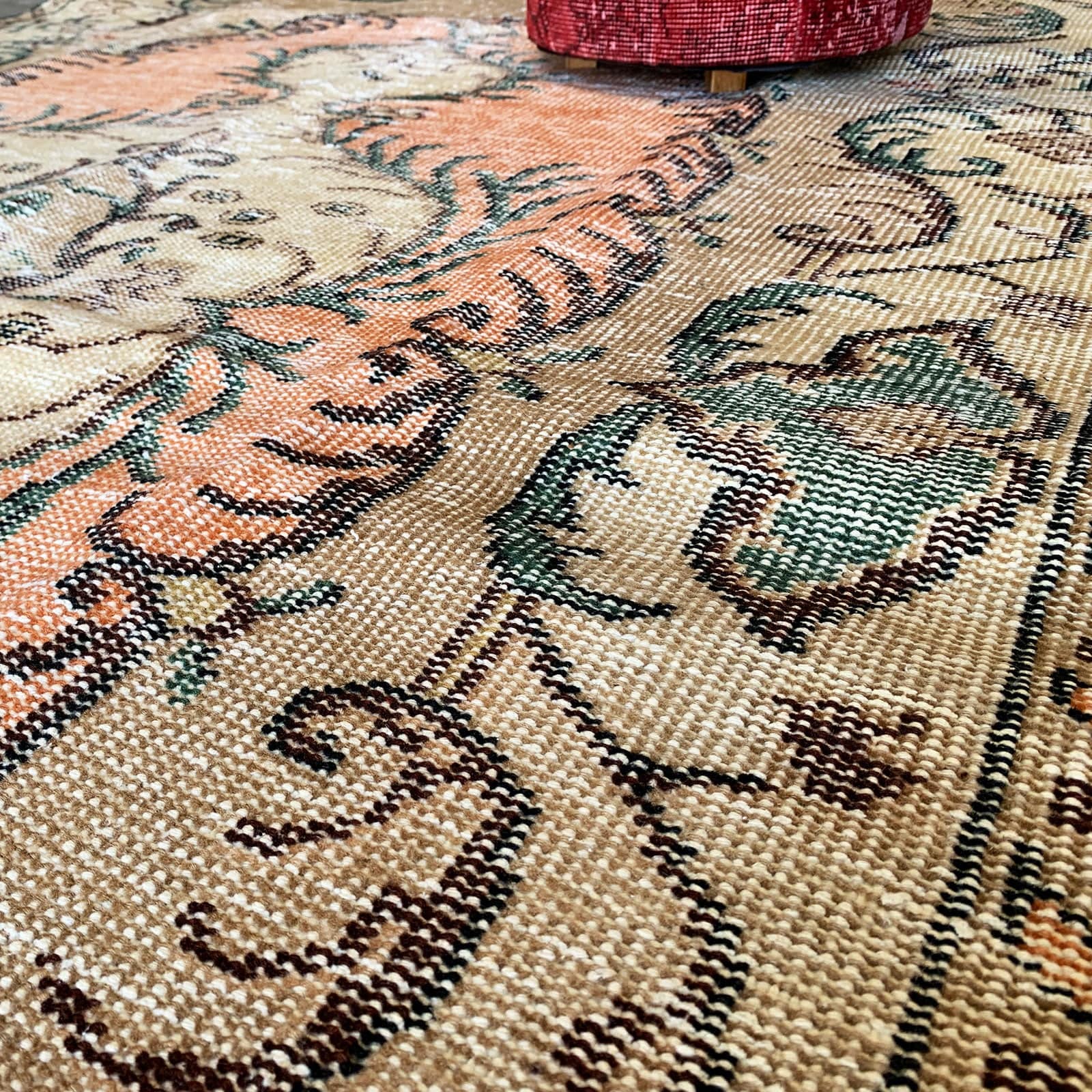 380X140Cm Bursa Handmade Over Dyed Rug K152 -  Rugs - ebarza Furniture UAE | Shop Modern Furniture in Abu Dhabi & Dubai - مفروشات ايبازرا في الامارات | تسوق اثاث عصري وديكورات مميزة في دبي وابوظبي