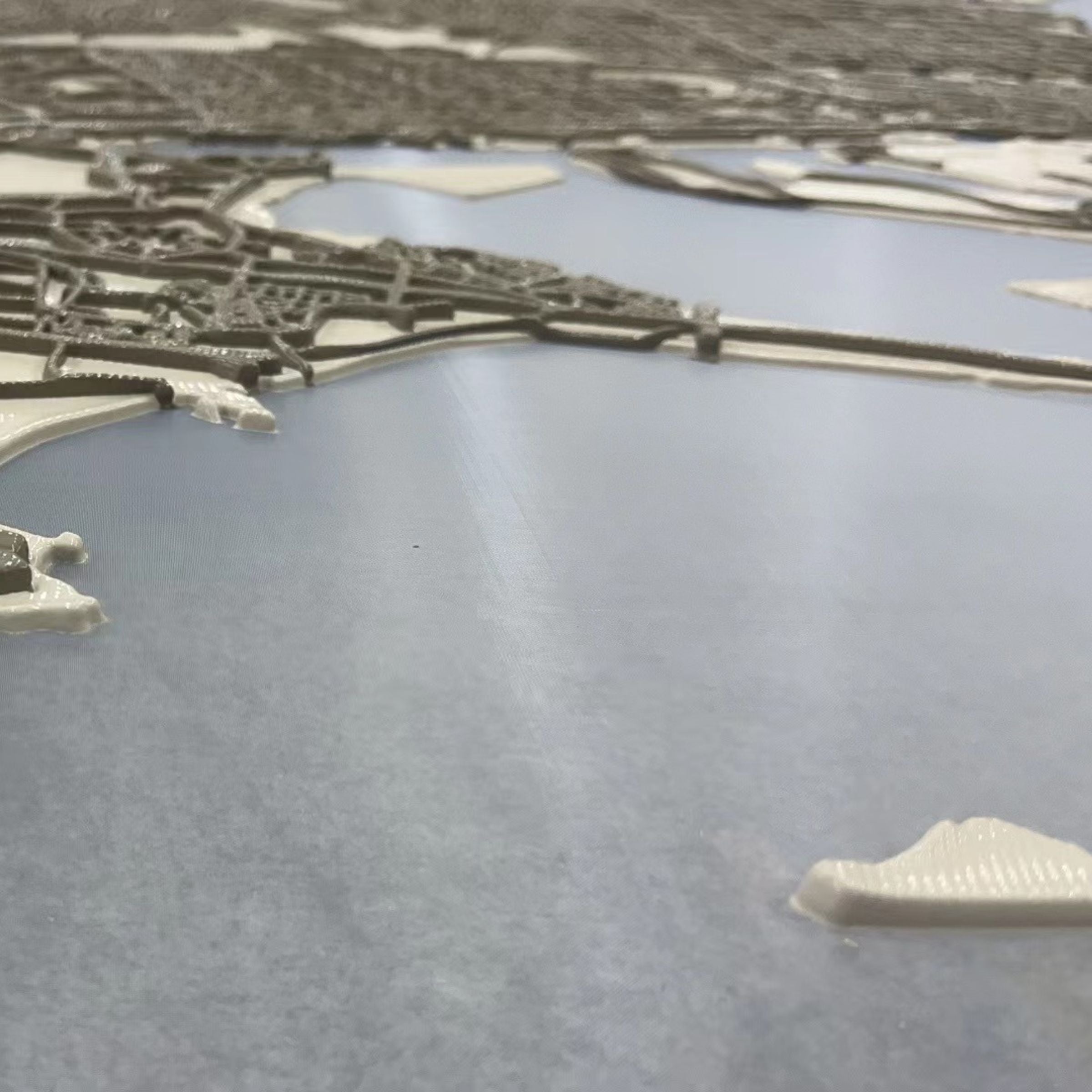 Abu Dhabi Map Handmade Painting 140x140 cm PCA-007-Abu Dhabi -  Paintings - ebarza Furniture UAE | Shop Modern Furniture in Abu Dhabi & Dubai - مفروشات ايبازرا في الامارات | تسوق اثاث عصري وديكورات مميزة في دبي وابوظبي