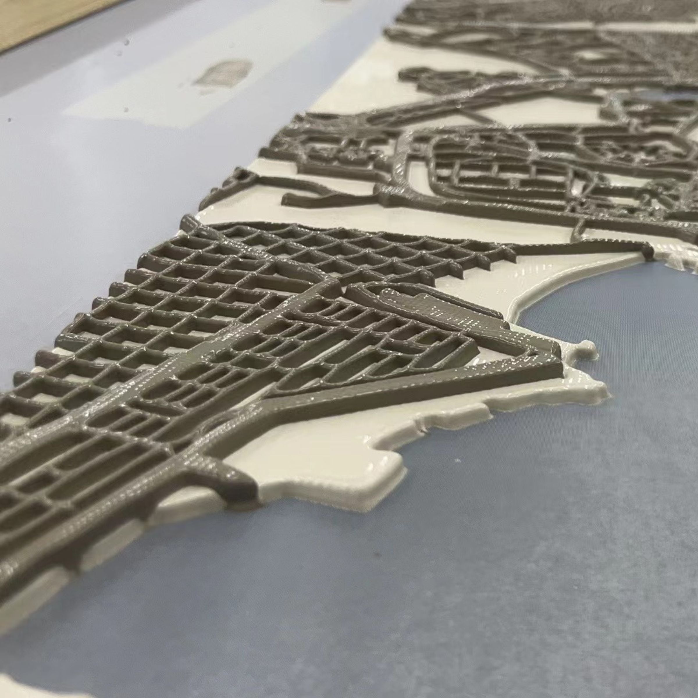 Abu Dhabi Map Handmade Painting 140x140 cm PCA-007-Abu Dhabi -  Paintings - ebarza Furniture UAE | Shop Modern Furniture in Abu Dhabi & Dubai - مفروشات ايبازرا في الامارات | تسوق اثاث عصري وديكورات مميزة في دبي وابوظبي