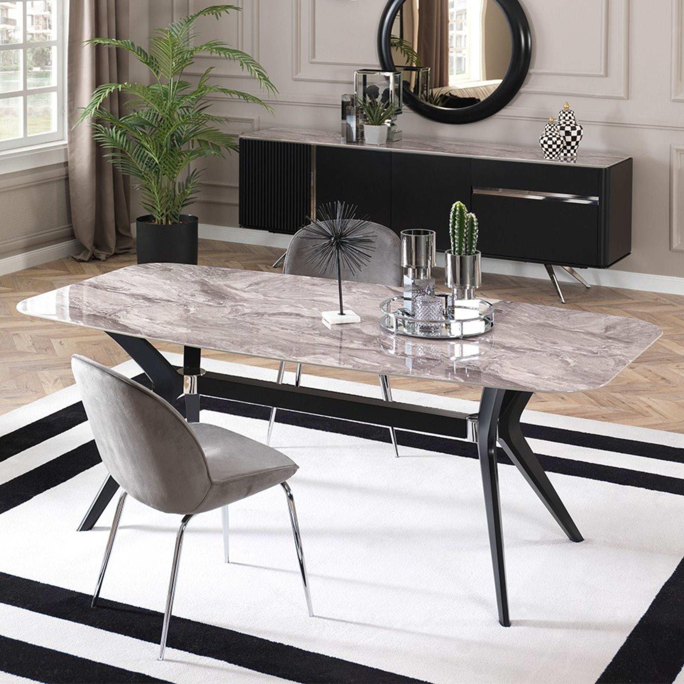 Beretta Dining Table Only Ber008 - Dining Tables - ebarza Furniture UAE | Shop Modern Furniture in Abu Dhabi & Dubai - مفروشات ايبازرا في الامارات | تسوق اثاث عصري وديكورات مميزة في دبي وابوظبي