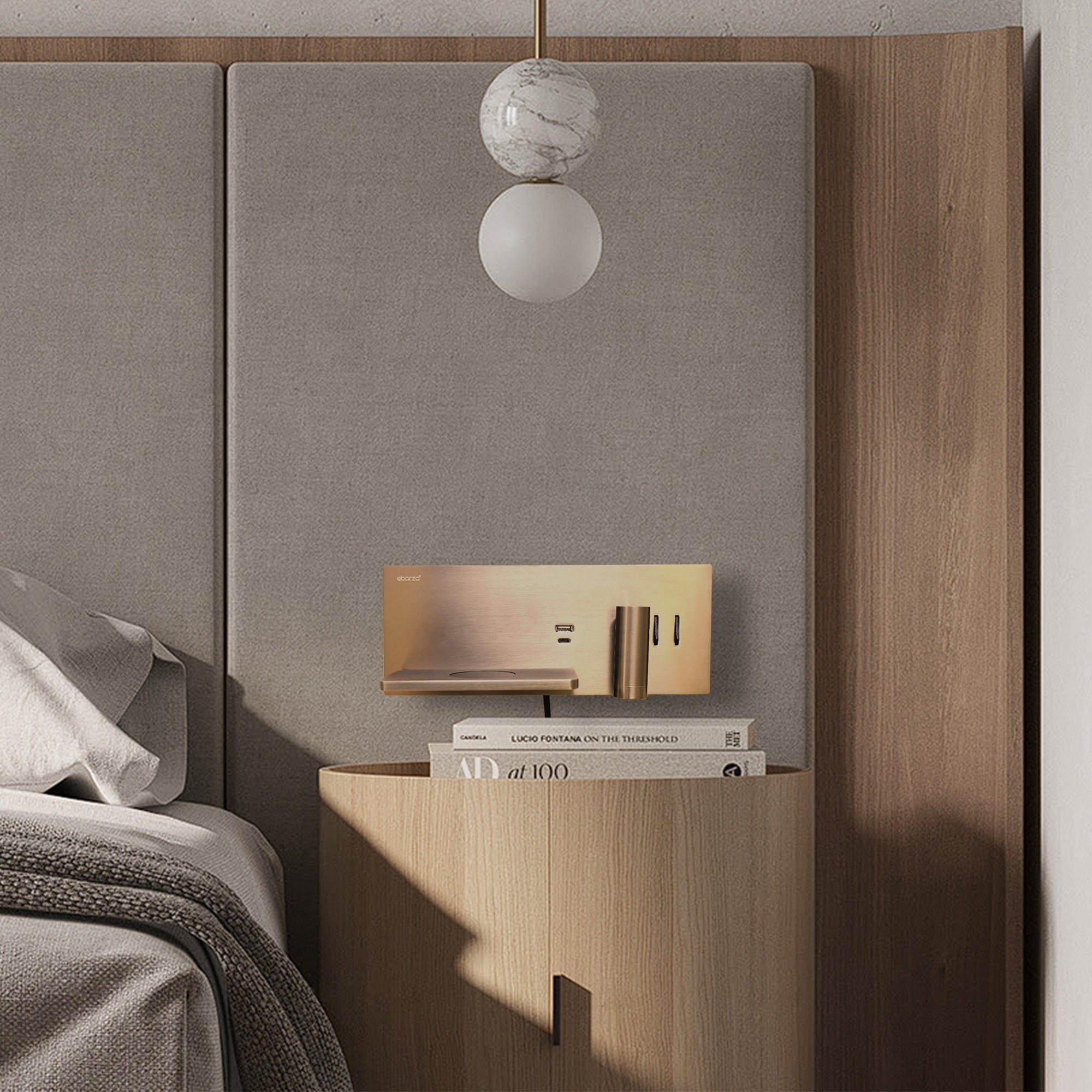 Kross Hotel Style Headboard/ Wall Reading Lamp Kross-WL(UA)-23BR - Wall Lamps - ebarza Furniture UAE | Shop Modern Furniture in Abu Dhabi & Dubai - مفروشات ايبازرا في الامارات | تسوق اثاث عصري وديكورات مميزة في دبي وابوظبي