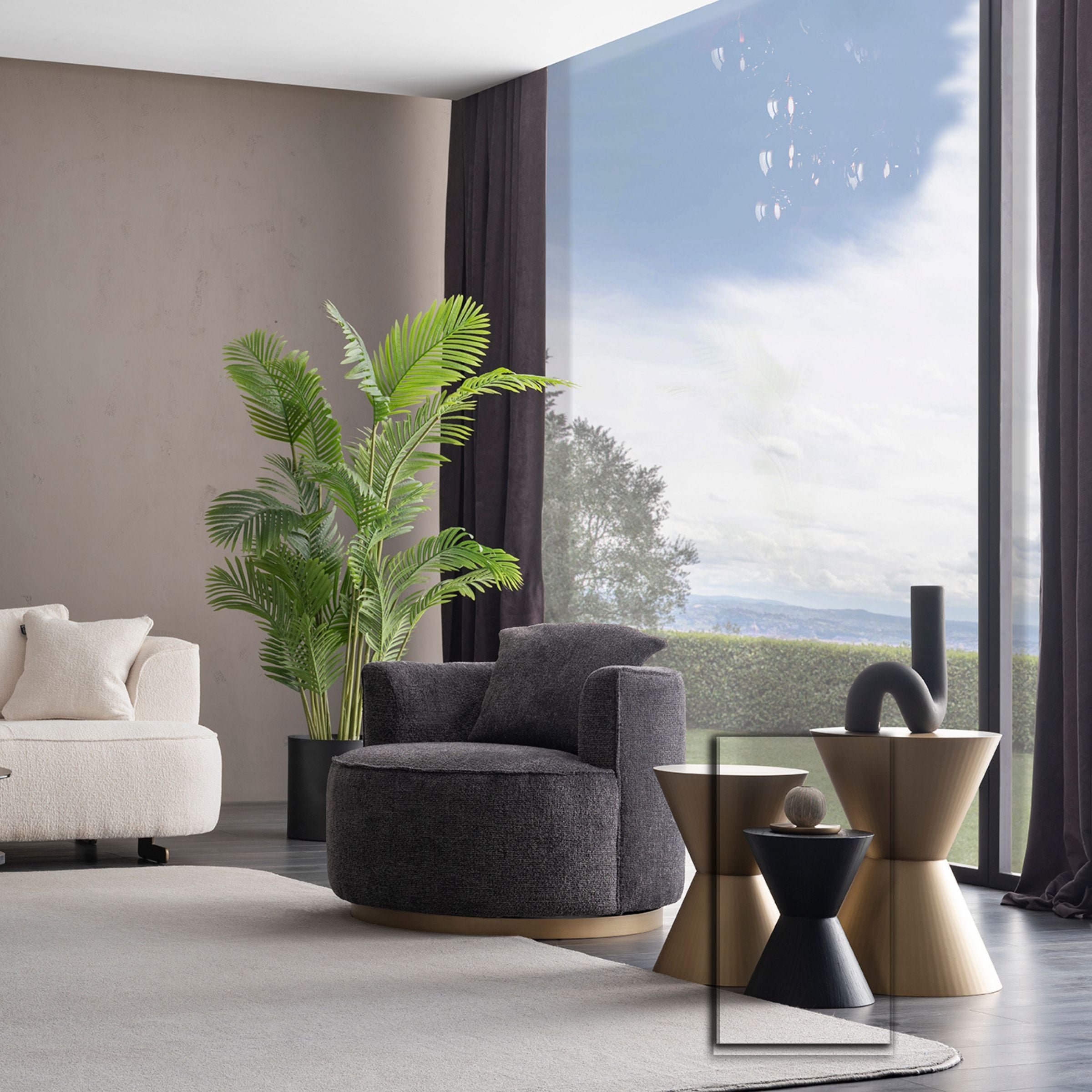 GRANDE BUTTON SIDE TABLE SMALL ORXGRND-STS27 - Side Tables - ebarza Furniture UAE | Shop Modern Furniture in Abu Dhabi & Dubai - مفروشات ايبازرا في الامارات | تسوق اثاث عصري وديكورات مميزة في دبي وابوظبي