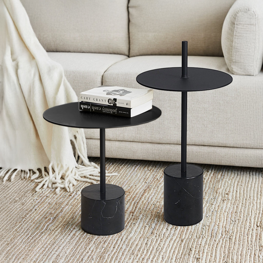 Espoo Marble Side Table Ct8684-32B-Bk - Side Tables - ebarza Furniture UAE | Shop Modern Furniture in Abu Dhabi & Dubai - مفروشات ايبازرا في الامارات | تسوق اثاث عصري وديكورات مميزة في دبي وابوظبي