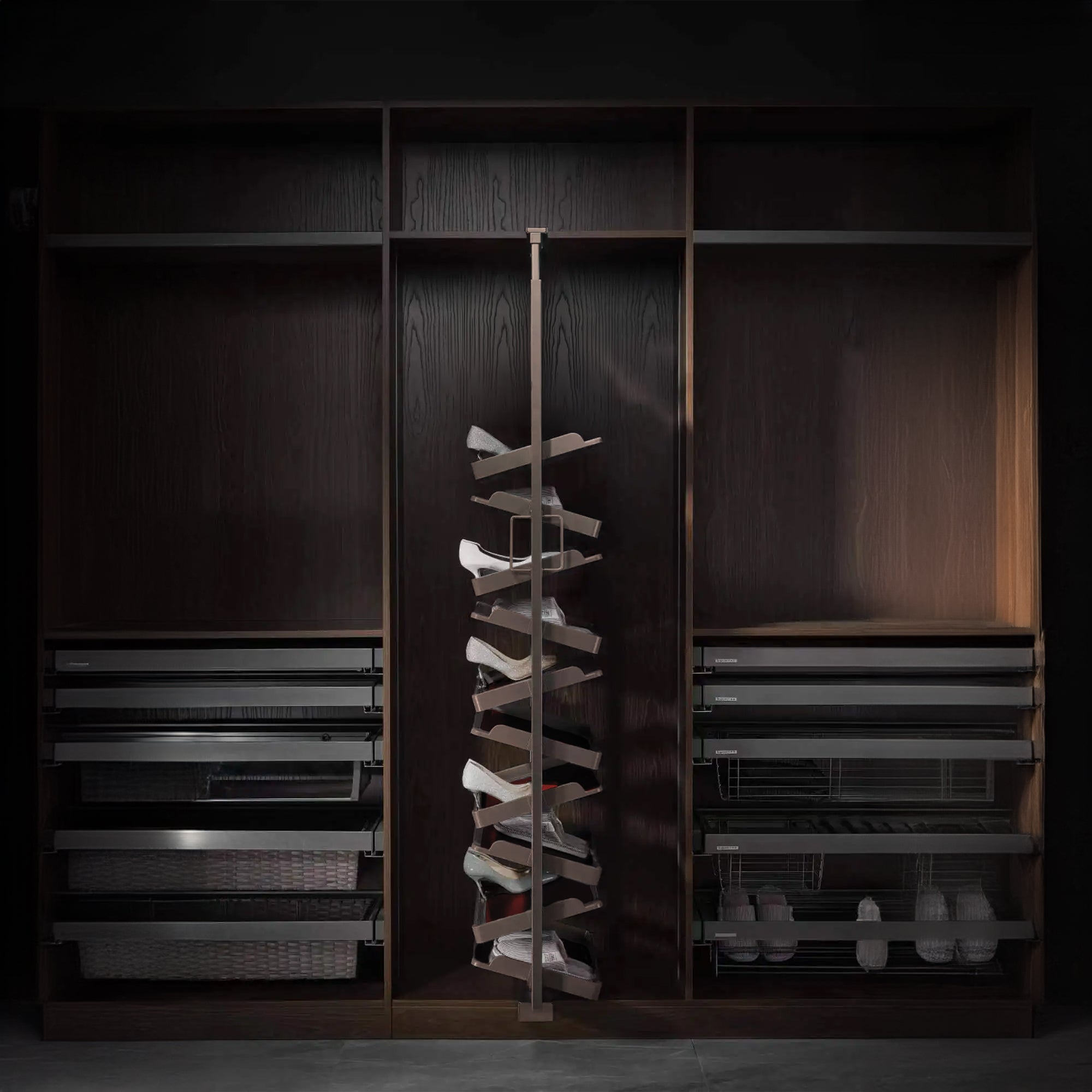 REVOLVE SHOE RACK 10-LAYERS MA.5601 - Shelves - ebarza Furniture UAE | Shop Modern Furniture in Abu Dhabi & Dubai - مفروشات ايبازرا في الامارات | تسوق اثاث عصري وديكورات مميزة في دبي وابوظبي