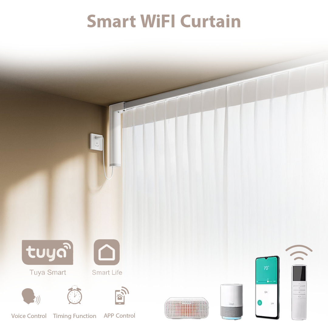 Smart Curtain Kit Electric Motor (6.2m kit) TB40 Electric motor - Curtains Rails - ebarza Furniture UAE | Shop Modern Furniture in Abu Dhabi & Dubai - مفروشات ايبازرا في الامارات | تسوق اثاث عصري وديكورات مميزة في دبي وابوظبي