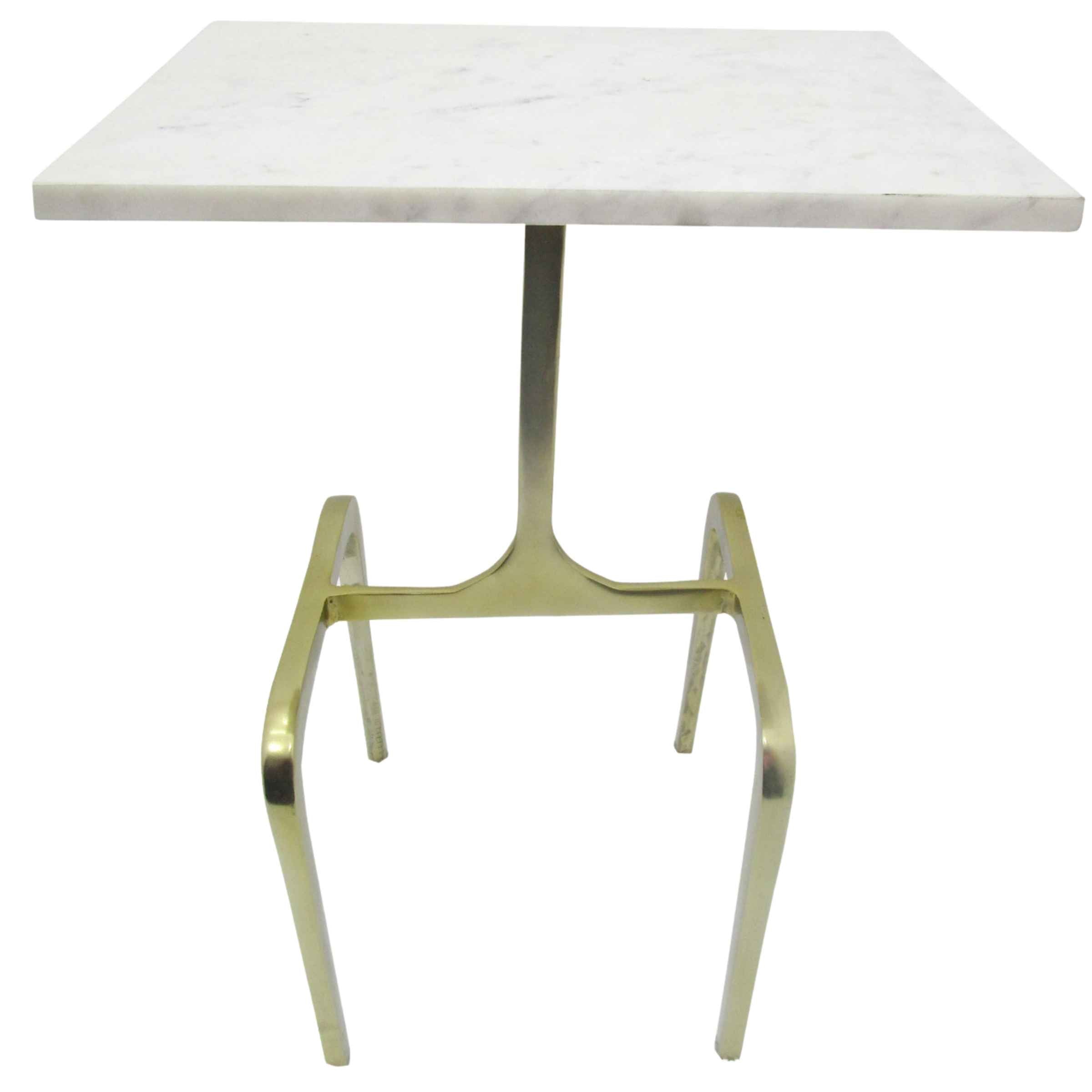 As Is - 4-Legged Accent Table 55 Cm With Top White Marble - Gold 14845-01 -  DISPLAY ITEM - ebarza Furniture UAE | Shop Modern Furniture in Abu Dhabi & Dubai - مفروشات ايبازرا في الامارات | تسوق اثاث عصري وديكورات مميزة في دبي وابوظبي