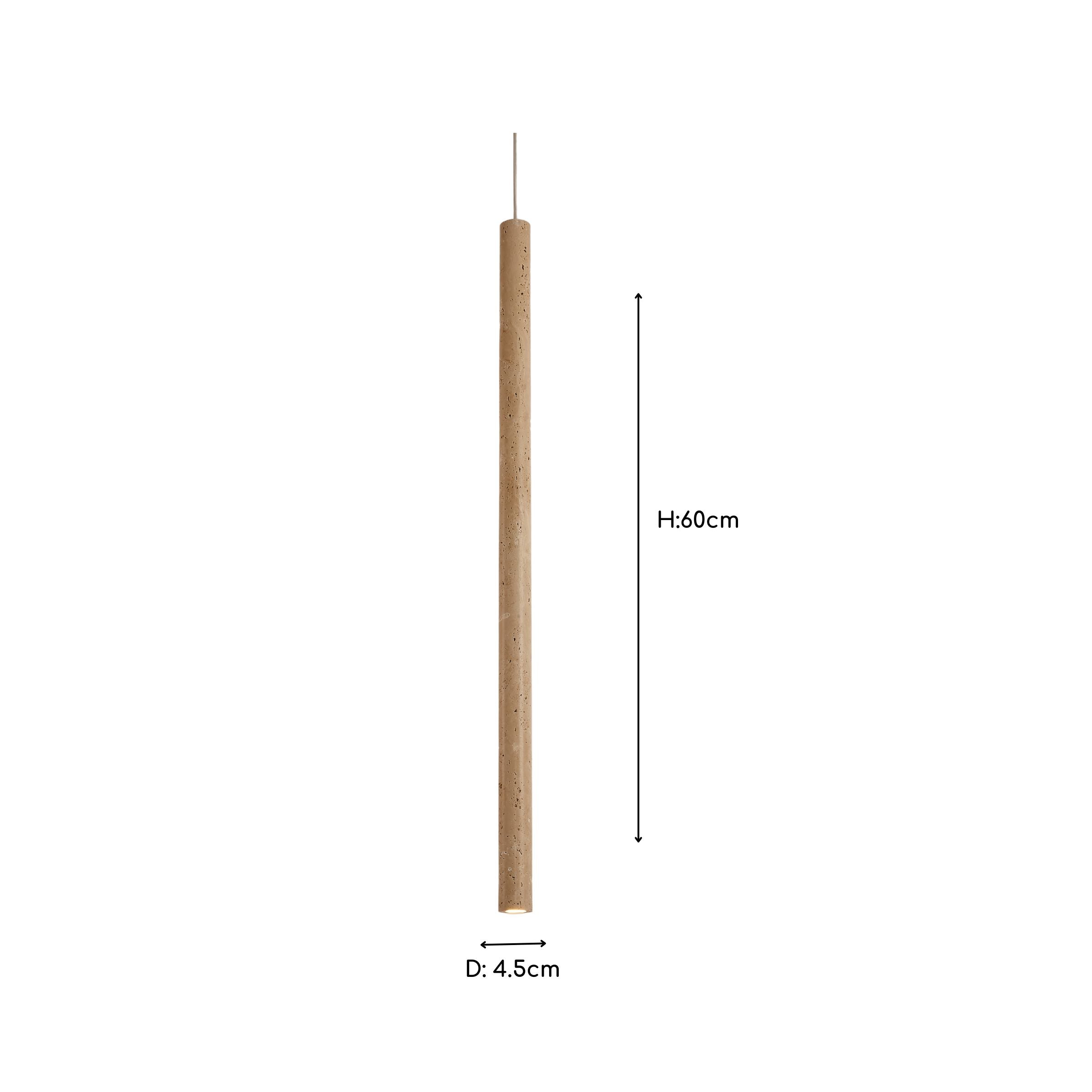 Beige Natural Travertine Marble Lamp 60313P60 - Pendant Lamps - ebarza Furniture UAE | Shop Modern Furniture in Abu Dhabi & Dubai - مفروشات ايبازرا في الامارات | تسوق اثاث عصري وديكورات مميزة في دبي وابوظبي