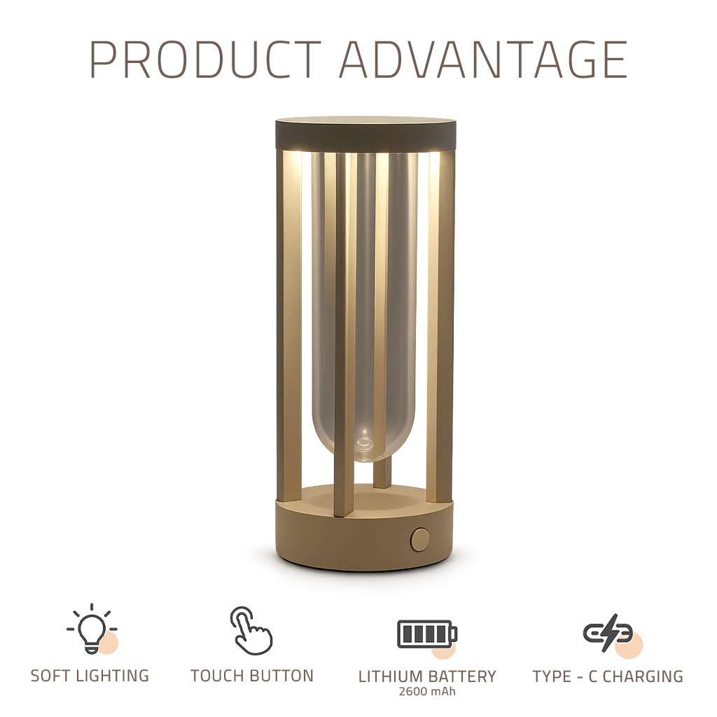 Table Lamp LWC494-Sandy Taupe - Desk/table Lamps - ebarza Furniture UAE | Shop Modern Furniture in Abu Dhabi & Dubai - مفروشات ايبازرا في الامارات | تسوق اثاث عصري وديكورات مميزة في دبي وابوظبي