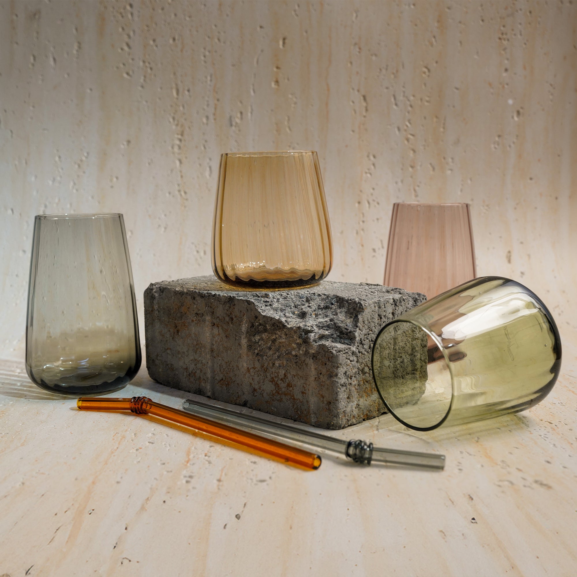 Green Drinking Glass 370ml 23F040E1 -  Drinkware - ebarza Furniture UAE | Shop Modern Furniture in Abu Dhabi & Dubai - مفروشات ايبازرا في الامارات | تسوق اثاث عصري وديكورات مميزة في دبي وابوظبي