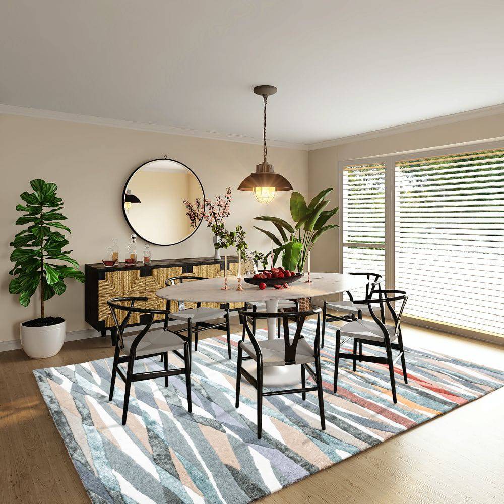 450X300 Cm Handmade Wool Rug Jh-20740-Grande -  Rugs - ebarza Furniture UAE | Shop Modern Furniture in Abu Dhabi & Dubai - مفروشات ايبازرا في الامارات | تسوق اثاث عصري وديكورات مميزة في دبي وابوظبي