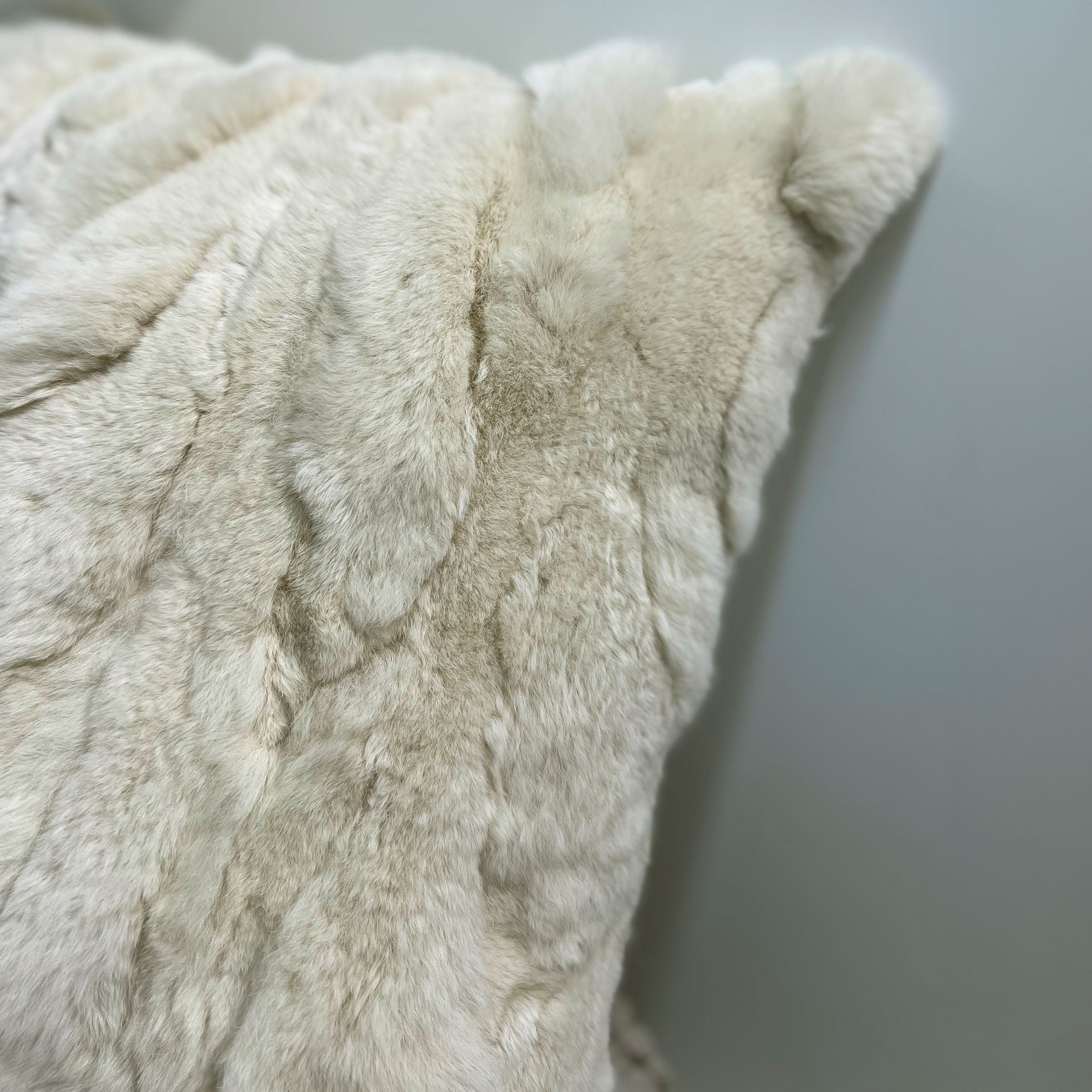 45*45 SKJG Odom Rex Rabbit Hair Cushion - ECC073 - Cushions - ebarza Furniture UAE | Shop Modern Furniture in Abu Dhabi & Dubai - مفروشات ايبازرا في الامارات | تسوق اثاث عصري وديكورات مميزة في دبي وابوظبي
