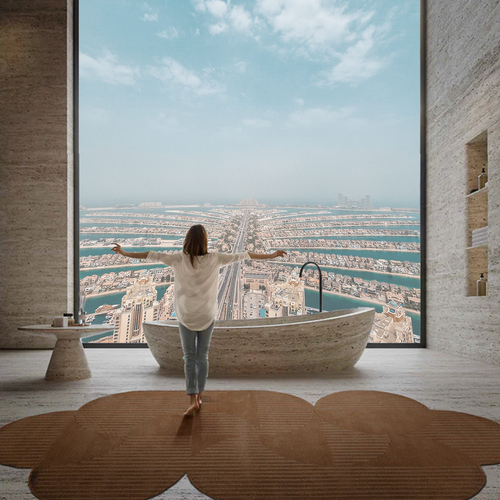 350X100 Cm KALEIDOSCOPE WOOL CLAY COLOR RUG JH-22745 - Rugs - ebarza Furniture UAE | Shop Modern Furniture in Abu Dhabi & Dubai - مفروشات ايبازرا في الامارات | تسوق اثاث عصري وديكورات مميزة في دبي وابوظبي