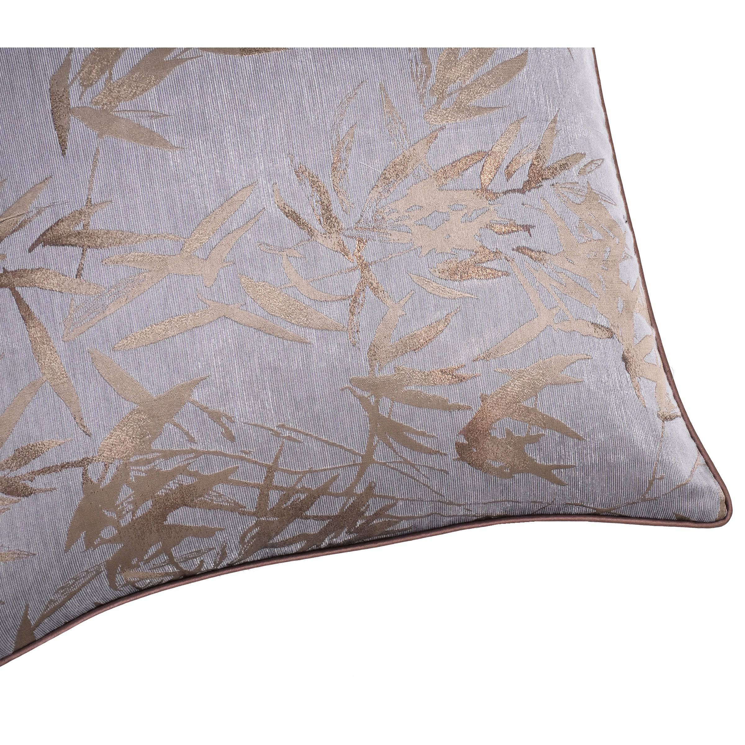 45X45 Cm Bamboo Leaf Jacquard Pillowcase Ecc-022 - Cushions - ebarza Furniture UAE | Shop Modern Furniture in Abu Dhabi & Dubai - مفروشات ايبازرا في الامارات | تسوق اثاث عصري وديكورات مميزة في دبي وابوظبي