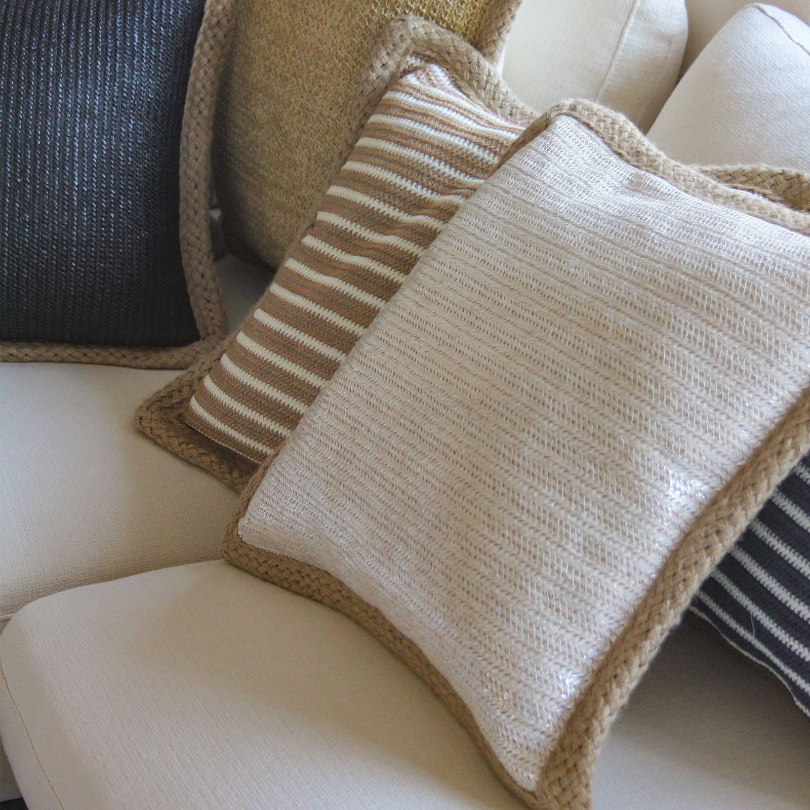 45X45 Cm Cushion Cover 2213-008-Natural - Cushions - ebarza Furniture UAE | Shop Modern Furniture in Abu Dhabi & Dubai - مفروشات ايبازرا في الامارات | تسوق اثاث عصري وديكورات مميزة في دبي وابوظبي