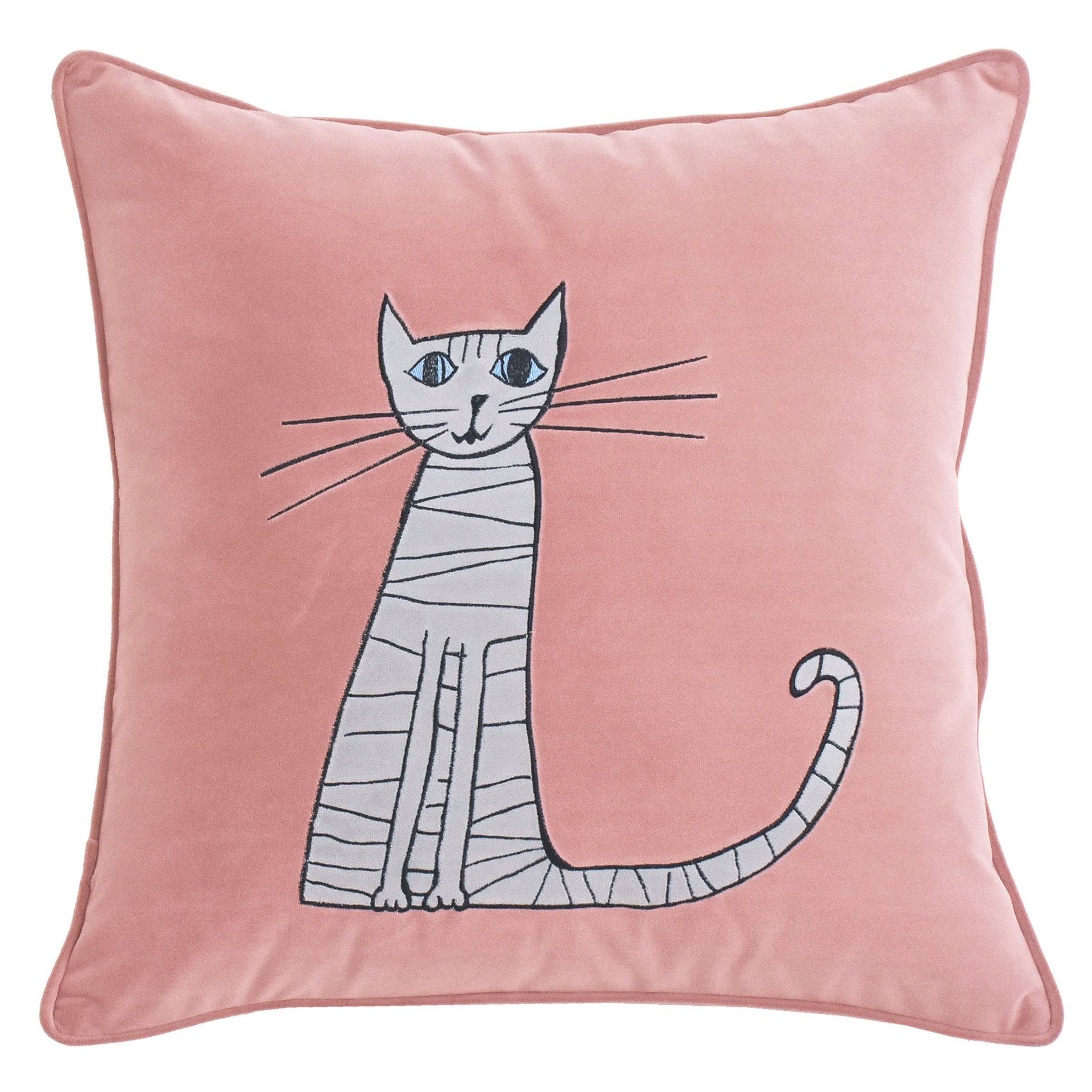 45X45 Cm Milu Embroidered Cushion Ecc-036 - Cushions - ebarza Furniture UAE | Shop Modern Furniture in Abu Dhabi & Dubai - مفروشات ايبازرا في الامارات | تسوق اثاث عصري وديكورات مميزة في دبي وابوظبي