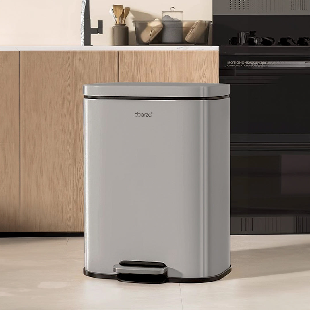 Fashion Rectangle Soft-Close Trash Can - 10074P-5L - Bathroom Accessories - ebarza Furniture UAE | Shop Modern Furniture in Abu Dhabi & Dubai - مفروشات ايبازرا في الامارات | تسوق اثاث عصري وديكورات مميزة في دبي وابوظبي