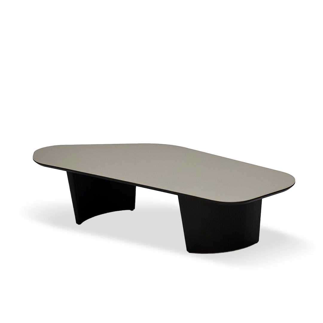 Smoky Saddle Leather Coffee table JK-D52-Saddle Leather - Coffee Tables - ebarza Furniture UAE | Shop Modern Furniture in Abu Dhabi & Dubai - مفروشات ايبازرا في الامارات | تسوق اثاث عصري وديكورات مميزة في دبي وابوظبي