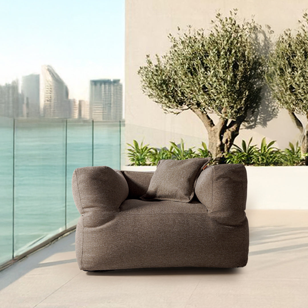 45*45 PILLOW With Zipper - Concha182-Brown - Cushions - ebarza Furniture UAE | Shop Modern Furniture in Abu Dhabi & Dubai - مفروشات ايبازرا في الامارات | تسوق اثاث عصري وديكورات مميزة في دبي وابوظبي