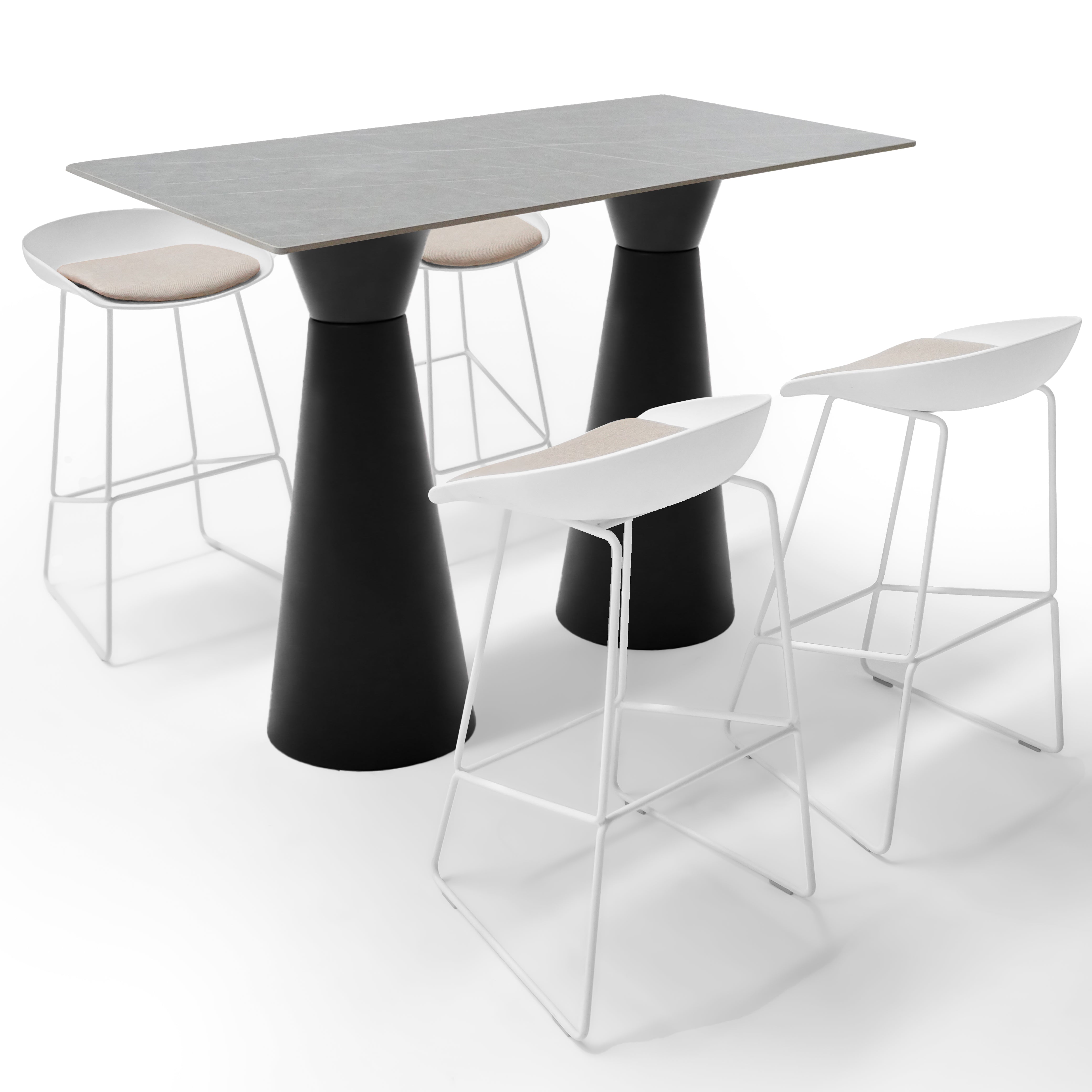 Bar Table Base 105cm 60BTB-Black - Table bases - ebarza Furniture UAE | Shop Modern Furniture in Abu Dhabi & Dubai - مفروشات ايبازرا في الامارات | تسوق اثاث عصري وديكورات مميزة في دبي وابوظبي