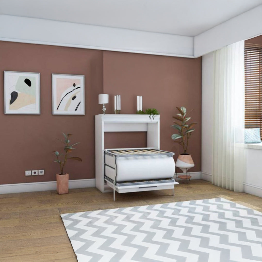 LIFE CAPSULE FOLDING SINGLE BED with MATTRESS and SECRET TABE MODULE - 209/ 402-D - Bedsteads - ebarza Furniture UAE | Shop Modern Furniture in Abu Dhabi & Dubai - مفروشات ايبازرا في الامارات | تسوق اثاث عصري وديكورات مميزة في دبي وابوظبي