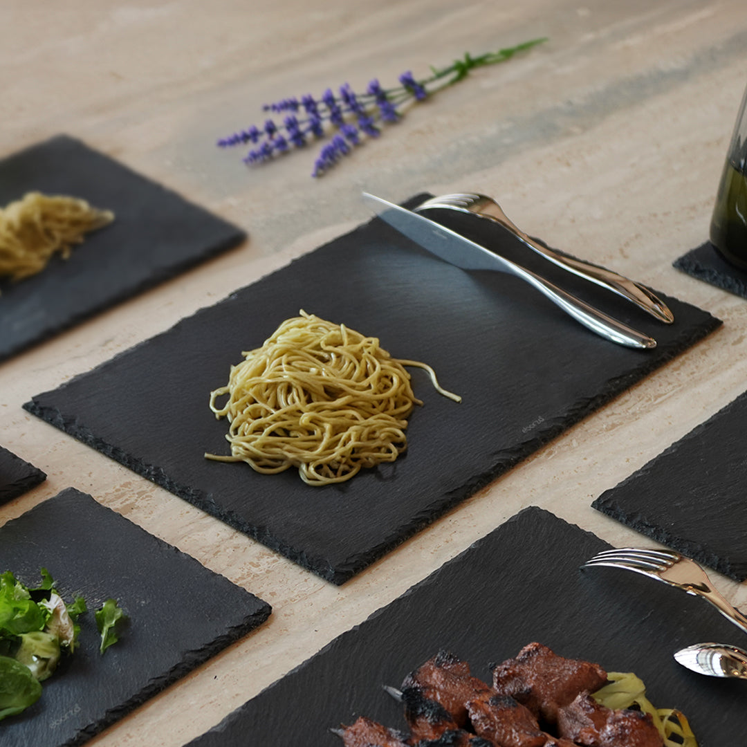 Slate Serving Board Rough Chipped Edges 26x16cm - CKPL2616B - Trays - ebarza Furniture UAE | Shop Modern Furniture in Abu Dhabi & Dubai - مفروشات ايبازرا في الامارات | تسوق اثاث عصري وديكورات مميزة في دبي وابوظبي