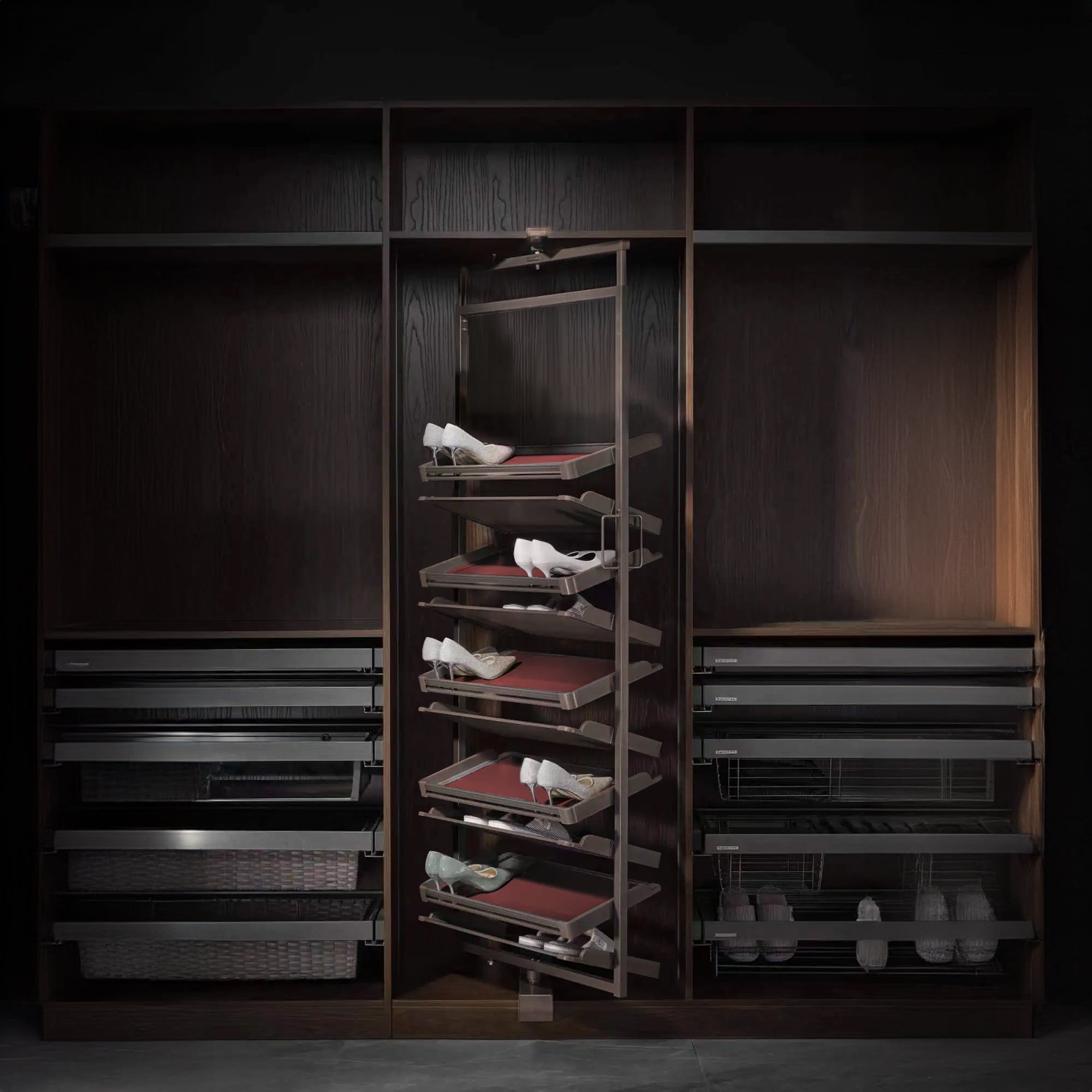 REVOLVE SHOE RACK 10-LAYERS MA.5601 - Shelves - ebarza Furniture UAE | Shop Modern Furniture in Abu Dhabi & Dubai - مفروشات ايبازرا في الامارات | تسوق اثاث عصري وديكورات مميزة في دبي وابوظبي