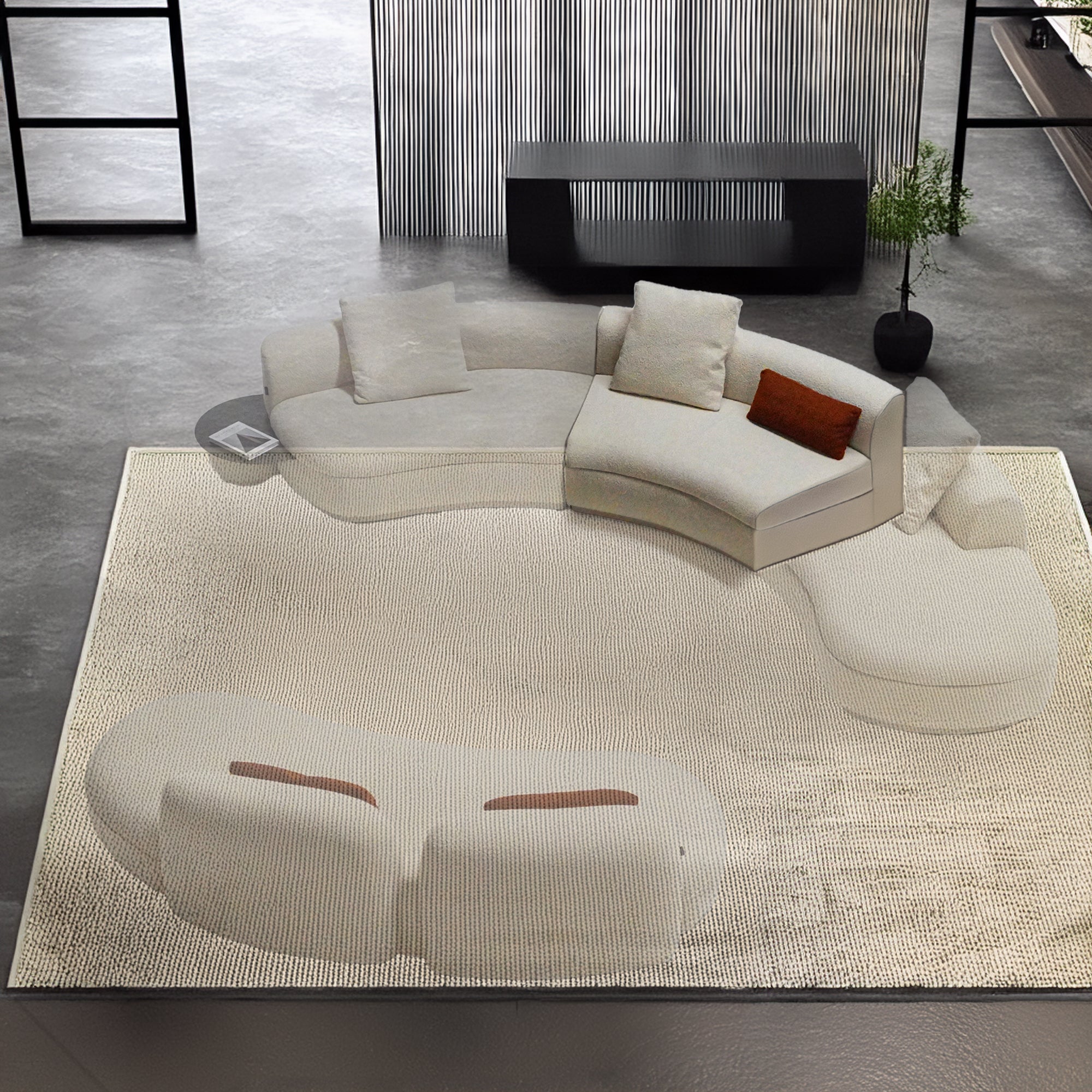 Teddy Curved 2-Seater Module - SF061-B - Sofas - ebarza Furniture UAE | Shop Modern Furniture in Abu Dhabi & Dubai - مفروشات ايبازرا في الامارات | تسوق اثاث عصري وديكورات مميزة في دبي وابوظبي