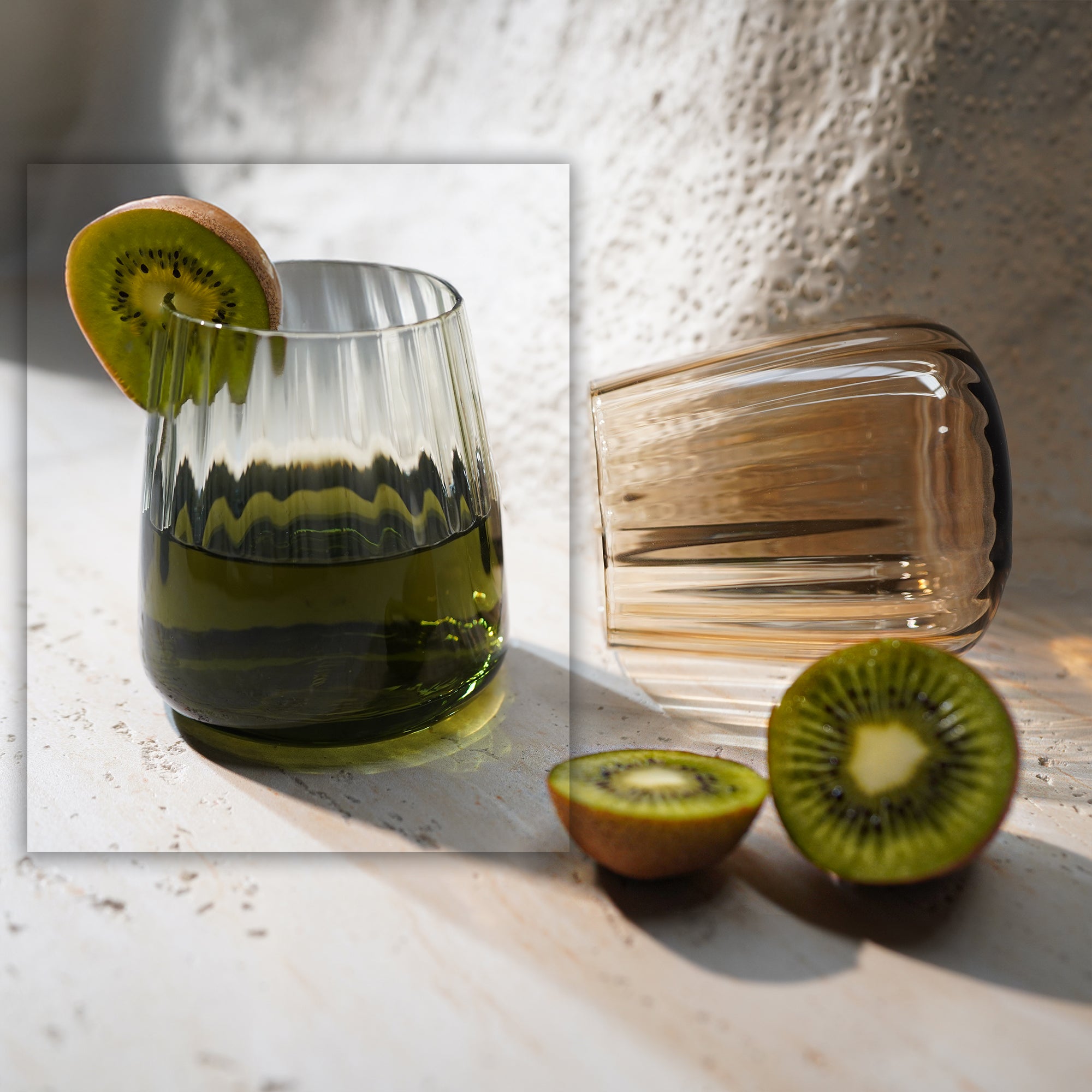 Green Drinking Glass 370ml 23F040E1 -  Drinkware - ebarza Furniture UAE | Shop Modern Furniture in Abu Dhabi & Dubai - مفروشات ايبازرا في الامارات | تسوق اثاث عصري وديكورات مميزة في دبي وابوظبي