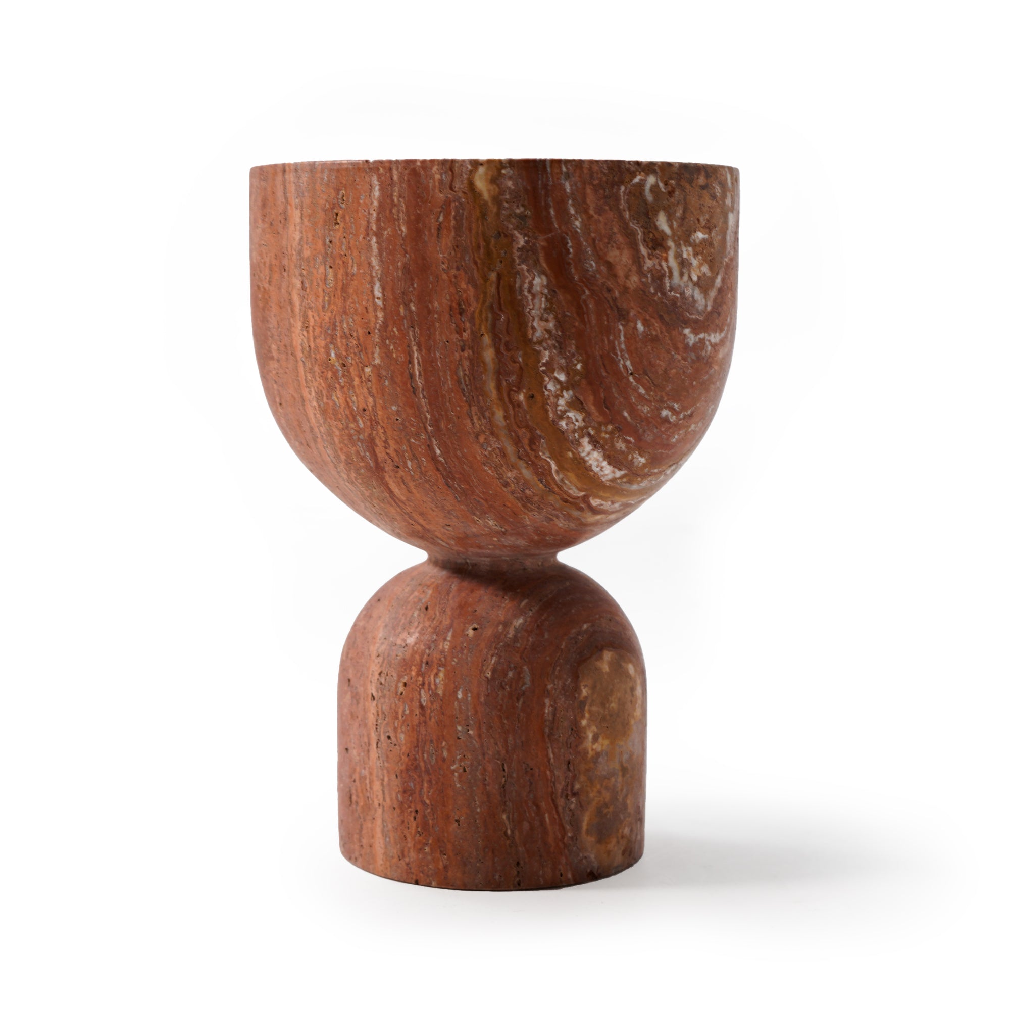 Chess Natural Red Travertine Side Table JA012-B - Side Tables - ebarza Furniture UAE | Shop Modern Furniture in Abu Dhabi & Dubai - مفروشات ايبازرا في الامارات | تسوق اثاث عصري وديكورات مميزة في دبي وابوظبي