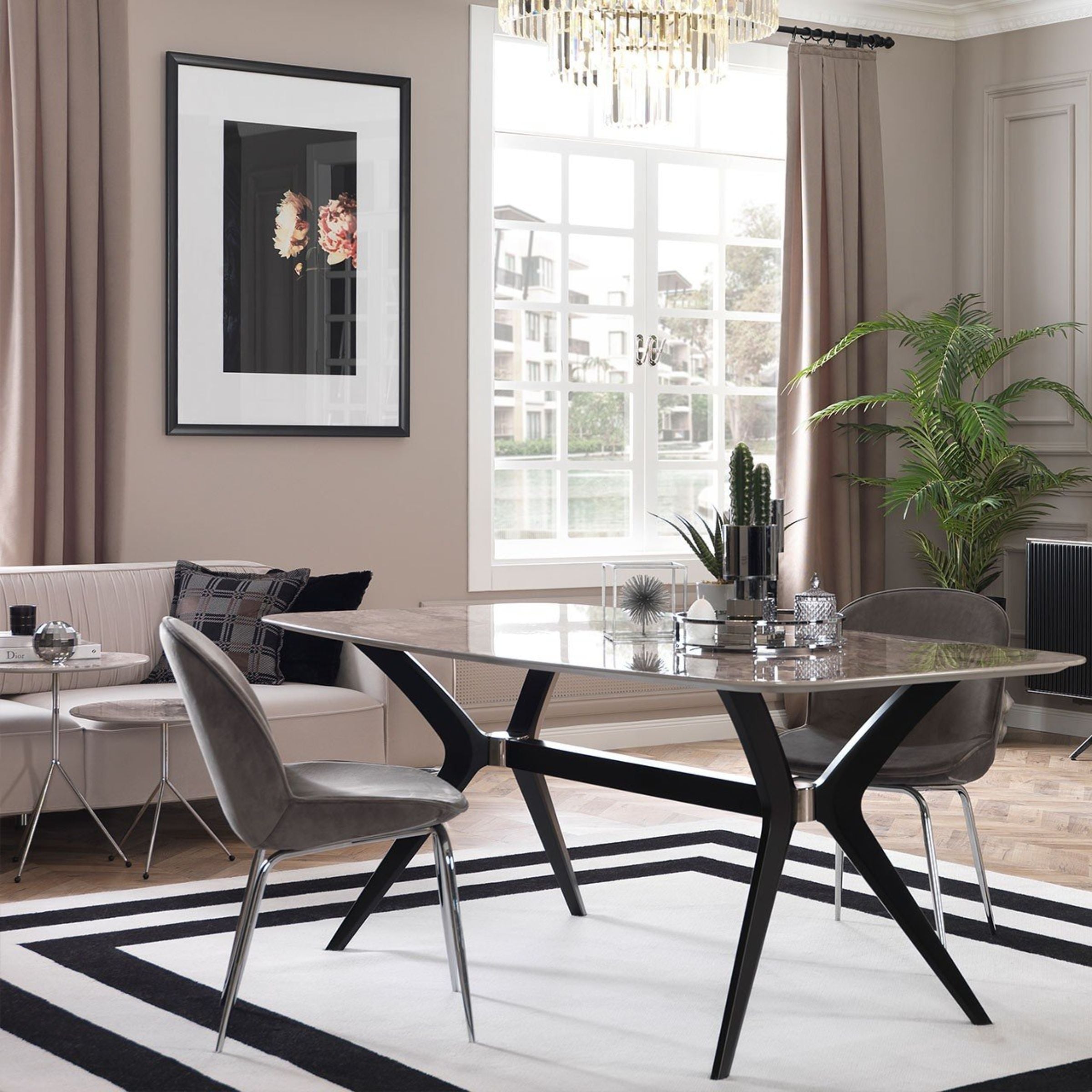 Beretta Dining Table Only Ber008 - Dining Tables - ebarza Furniture UAE | Shop Modern Furniture in Abu Dhabi & Dubai - مفروشات ايبازرا في الامارات | تسوق اثاث عصري وديكورات مميزة في دبي وابوظبي