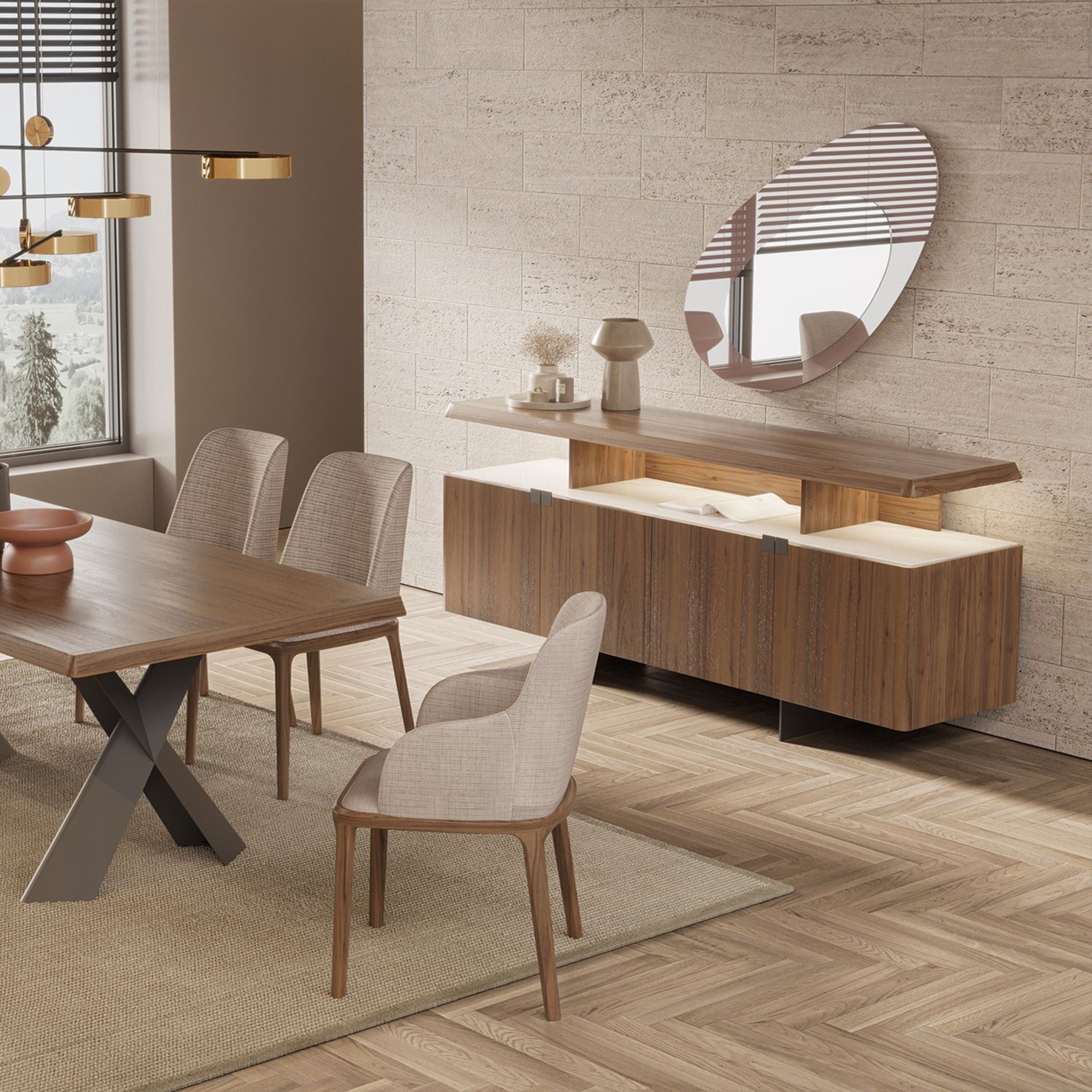 Display Piece - Genova Dining Table Genv-Table-YAS - DISPLAY ITEM - ebarza Furniture UAE | Shop Modern Furniture in Abu Dhabi & Dubai - مفروشات ايبازرا في الامارات | تسوق اثاث عصري وديكورات مميزة في دبي وابوظبي