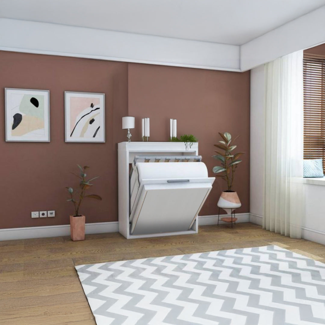 LIFE CAPSULE FOLDING SINGLE BED with MATTRESS and SECRET TABE MODULE - 209/ 402-D - Bedsteads - ebarza Furniture UAE | Shop Modern Furniture in Abu Dhabi & Dubai - مفروشات ايبازرا في الامارات | تسوق اثاث عصري وديكورات مميزة في دبي وابوظبي