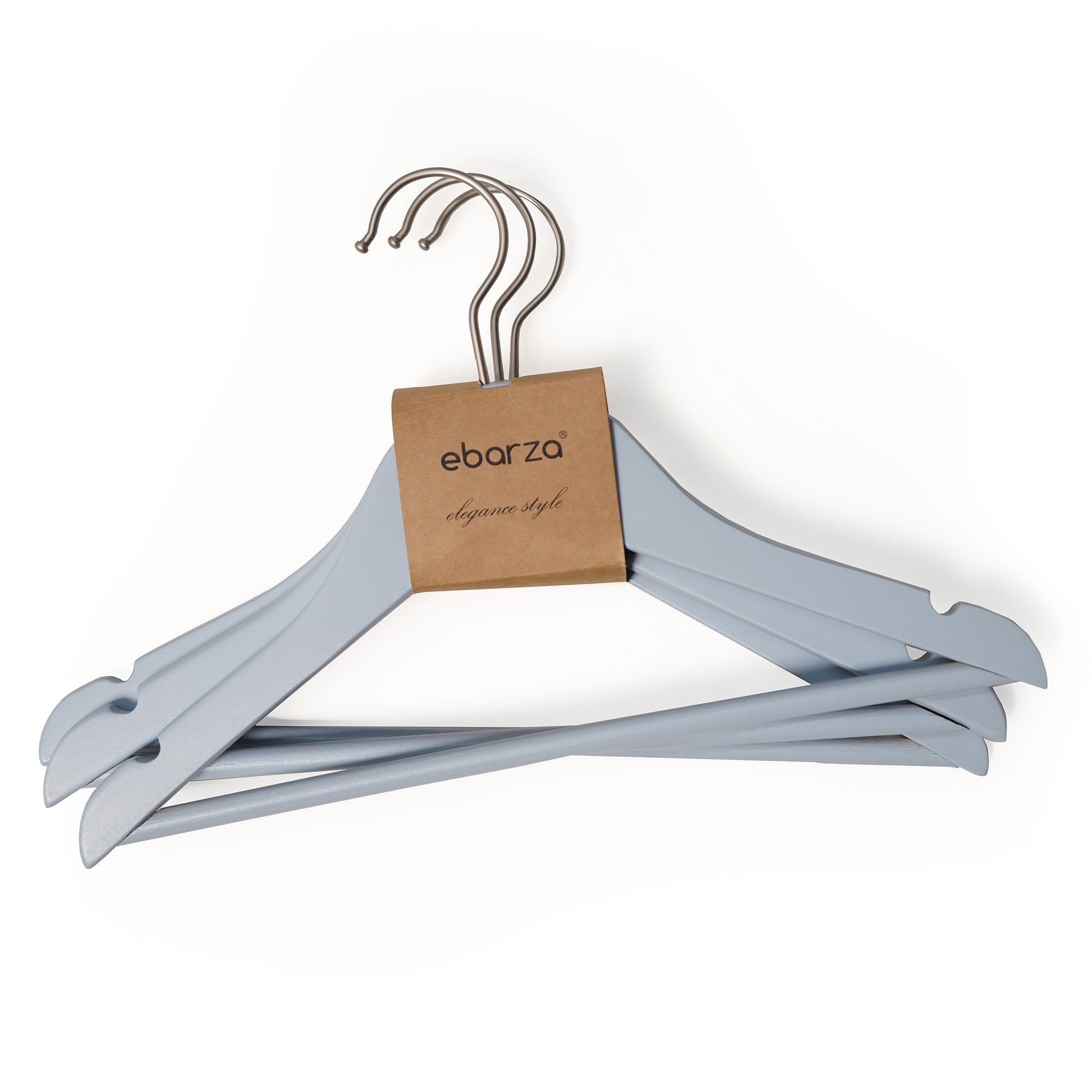 Set of 3 Lotus Wood Light Blue Finish Kids Hanger LSM003-BLU - Hangers - ebarza Furniture UAE | Shop Modern Furniture in Abu Dhabi & Dubai - مفروشات ايبازرا في الامارات | تسوق اثاث عصري وديكورات مميزة في دبي وابوظبي