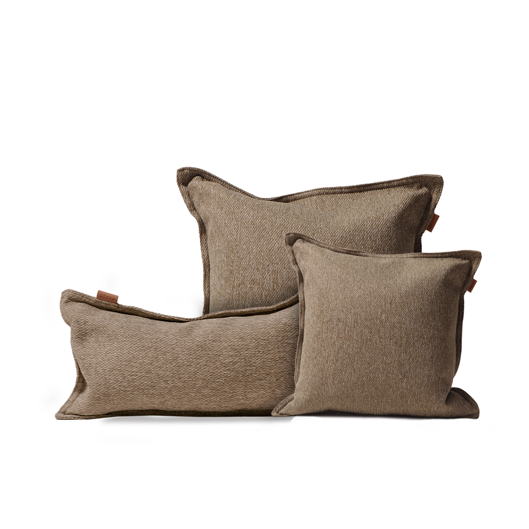 60*60 PILLOW With Zipper - Concha182-Brown - Cushions - ebarza Furniture UAE | Shop Modern Furniture in Abu Dhabi & Dubai - مفروشات ايبازرا في الامارات | تسوق اثاث عصري وديكورات مميزة في دبي وابوظبي