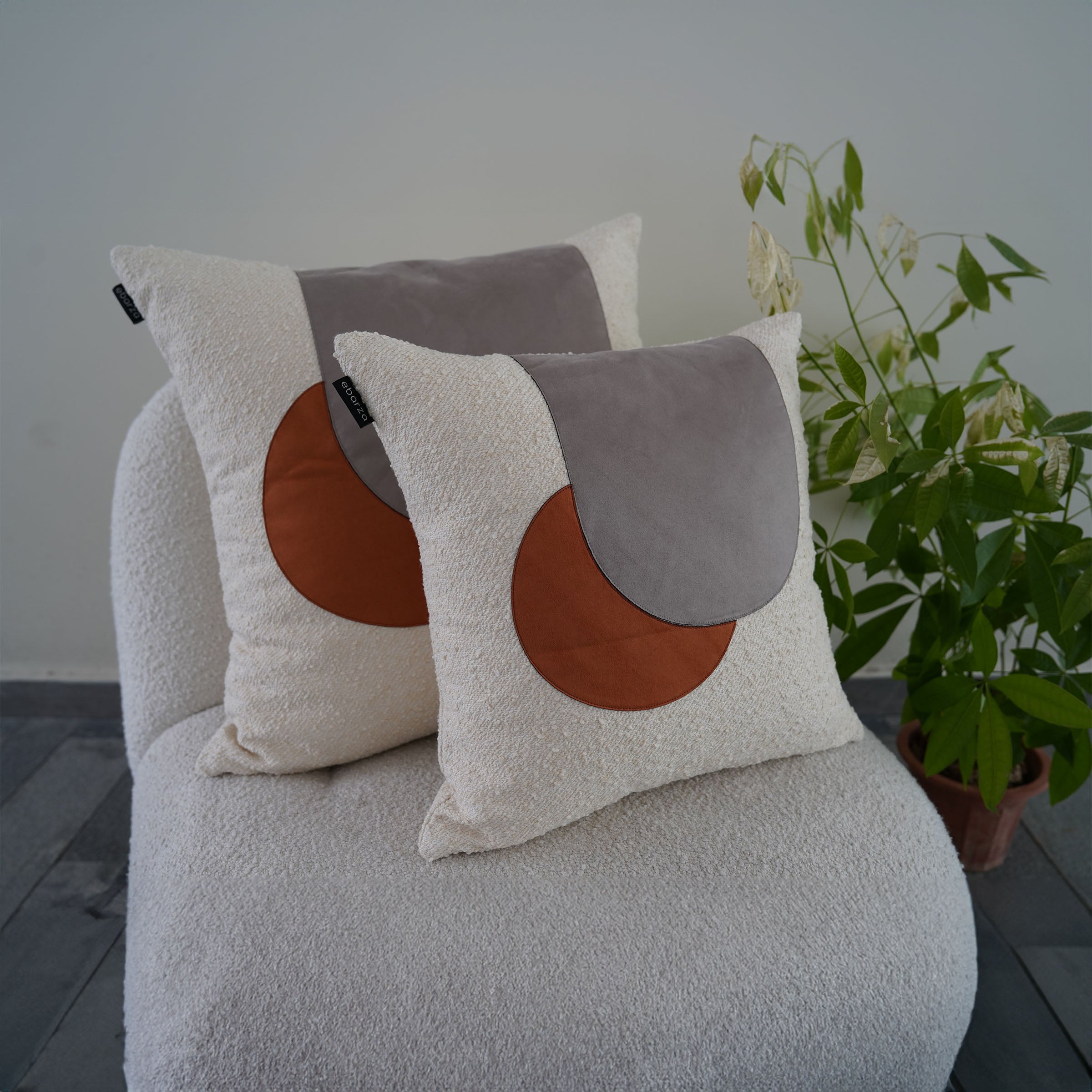 45x45Cm   Ebarza  Worde Patchwork Cushion ECC126 -  Cushions - ebarza Furniture UAE | Shop Modern Furniture in Abu Dhabi & Dubai - مفروشات ايبازرا في الامارات | تسوق اثاث عصري وديكورات مميزة في دبي وابوظبي