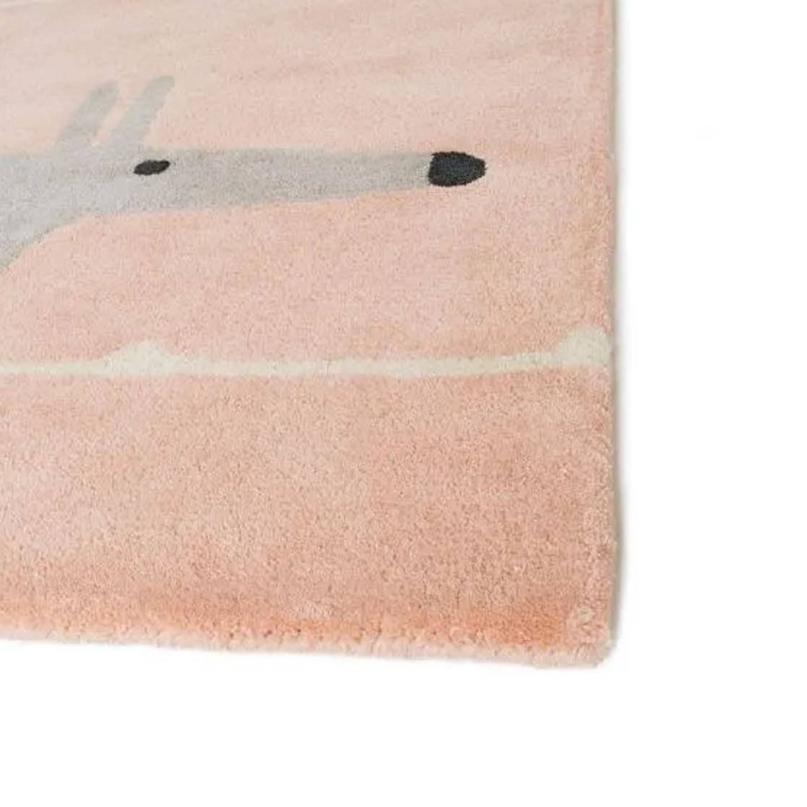 60X90 Cm Handmade Wool Rug Jh-20521-Pink-Xs - Rugs - ebarza Furniture UAE | Shop Modern Furniture in Abu Dhabi & Dubai - مفروشات ايبازرا في الامارات | تسوق اثاث عصري وديكورات مميزة في دبي وابوظبي