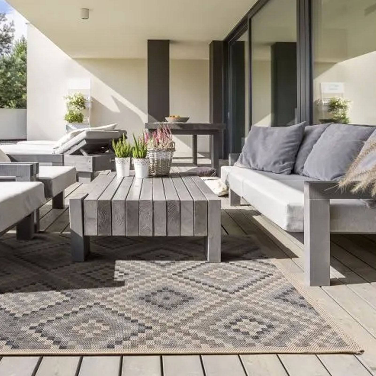 60X90 Cm Outdoor/Indoor Rug Simco-Sim-24-Beige-Xs - Rugs - ebarza Furniture UAE | Shop Modern Furniture in Abu Dhabi & Dubai - مفروشات ايبازرا في الامارات | تسوق اثاث عصري وديكورات مميزة في دبي وابوظبي