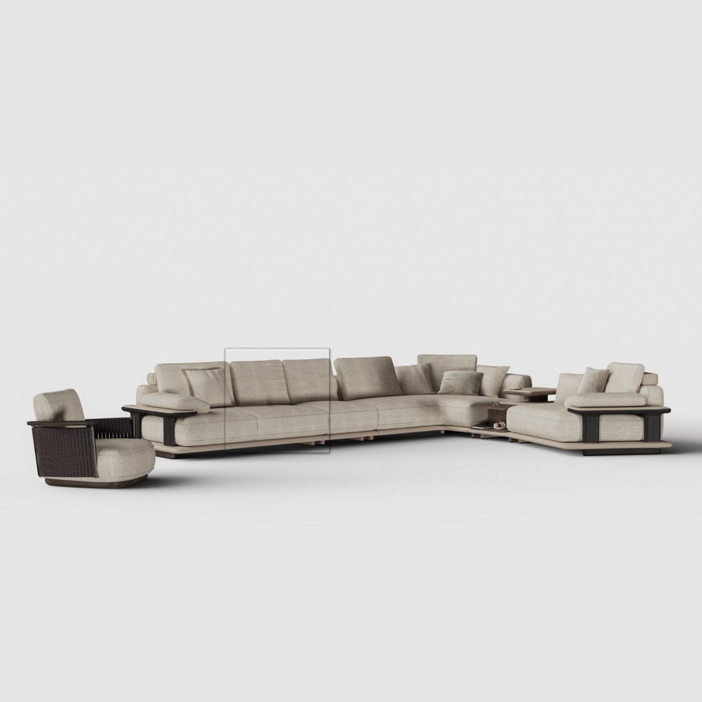 ODEON SINGLE MODULE WITHOUT ARM 110cm for odeon sofa OD-Middle-002 - Sofas - ebarza Furniture UAE | Shop Modern Furniture in Abu Dhabi & Dubai - مفروشات ايبازرا في الامارات | تسوق اثاث عصري وديكورات مميزة في دبي وابوظبي