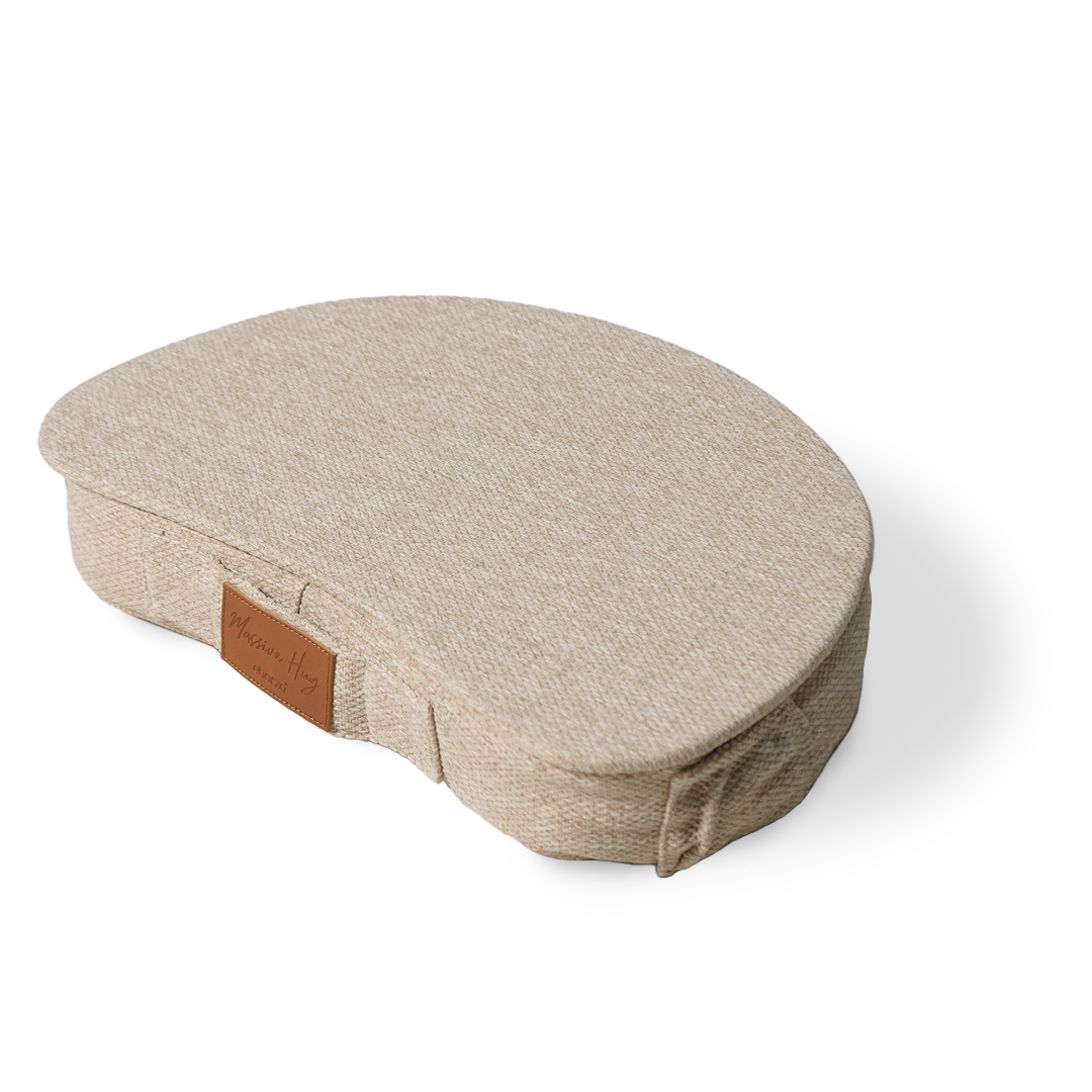 Lazy Lap Pouf - 371-BB-Beige - Poufs - ebarza Furniture UAE | Shop Modern Furniture in Abu Dhabi & Dubai - مفروشات ايبازرا في الامارات | تسوق اثاث عصري وديكورات مميزة في دبي وابوظبي