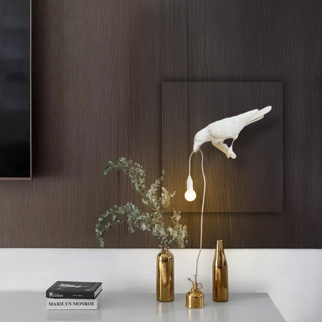 Beige Bird Wall Lamp HTD-IW1433-141 - Wall Lamps - ebarza Furniture UAE | Shop Modern Furniture in Abu Dhabi & Dubai - مفروشات ايبازرا في الامارات | تسوق اثاث عصري وديكورات مميزة في دبي وابوظبي
