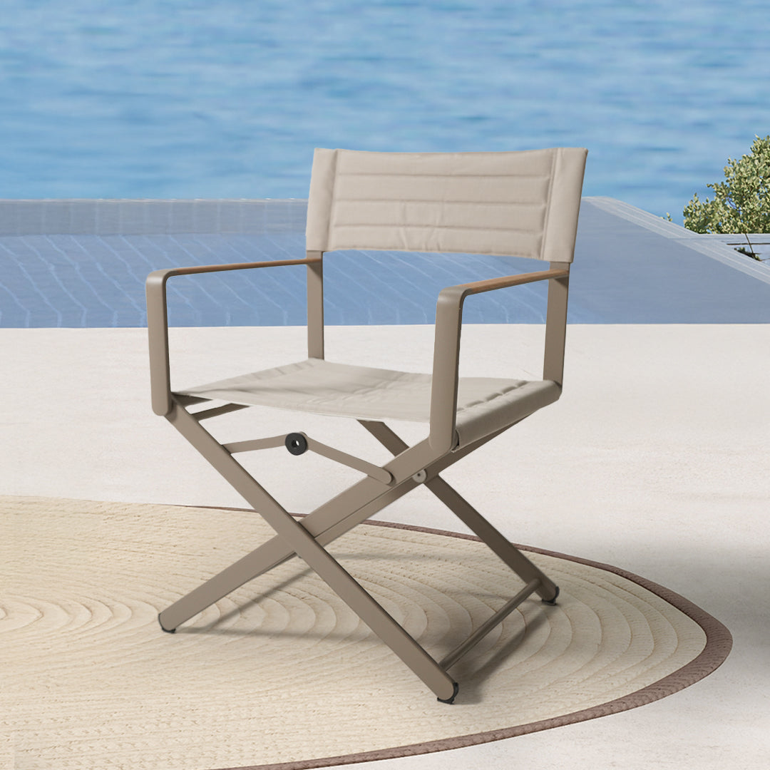 Chic Deluxe Outdoor Folding Armchair - AC5746C55TEX - Chairs - ebarza Furniture UAE | Shop Modern Furniture in Abu Dhabi & Dubai - مفروشات ايبازرا في الامارات | تسوق اثاث عصري وديكورات مميزة في دبي وابوظبي