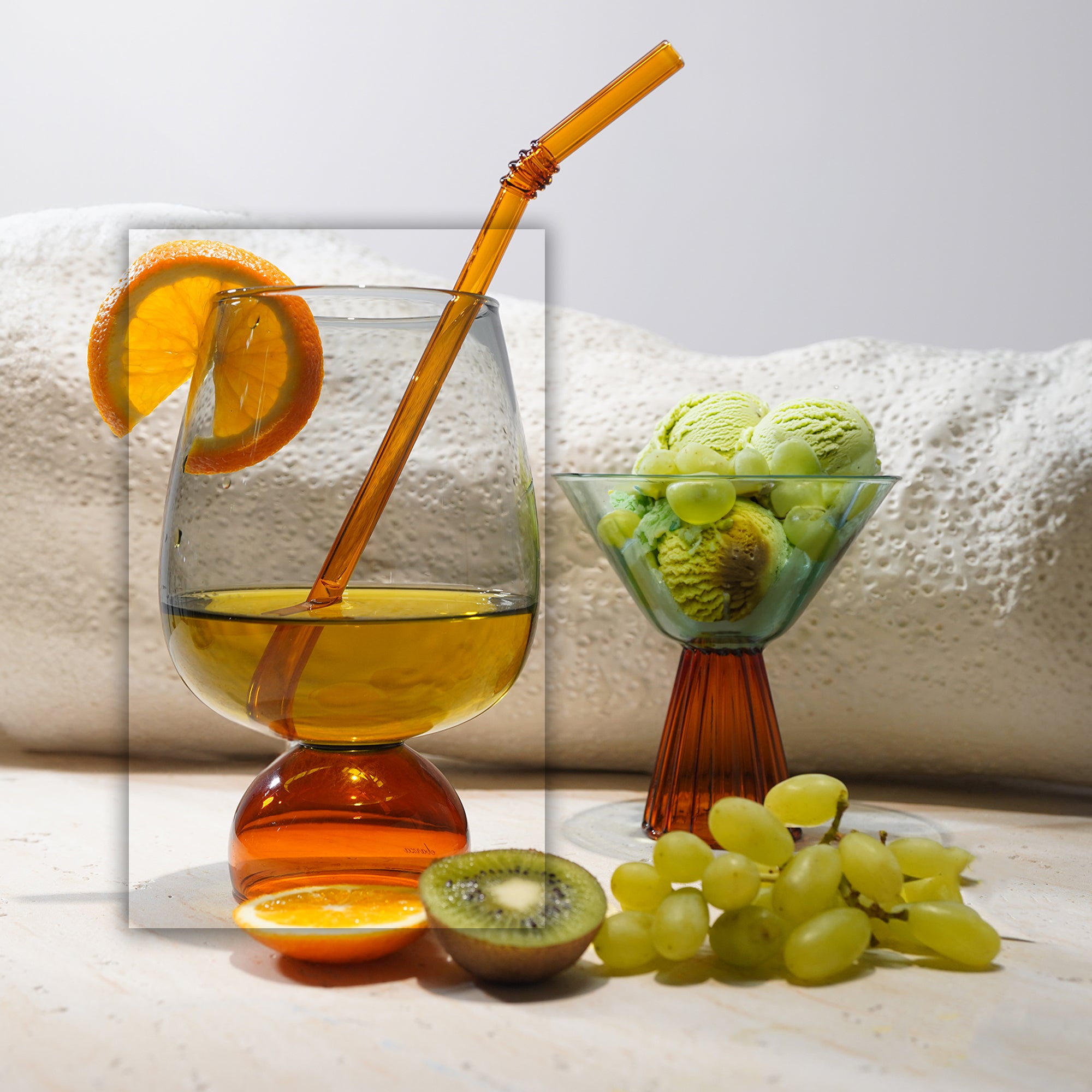 Two Tone Juice/Water Glass 630ml 23777B1 -  Drinkware - ebarza Furniture UAE | Shop Modern Furniture in Abu Dhabi & Dubai - مفروشات ايبازرا في الامارات | تسوق اثاث عصري وديكورات مميزة في دبي وابوظبي