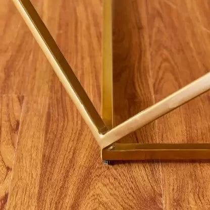 Natural Marble & Stainless Steel Table Bp8809B-G -  Coffee Tables - ebarza Furniture UAE | Shop Modern Furniture in Abu Dhabi & Dubai - مفروشات ايبازرا في الامارات | تسوق اثاث عصري وديكورات مميزة في دبي وابوظبي