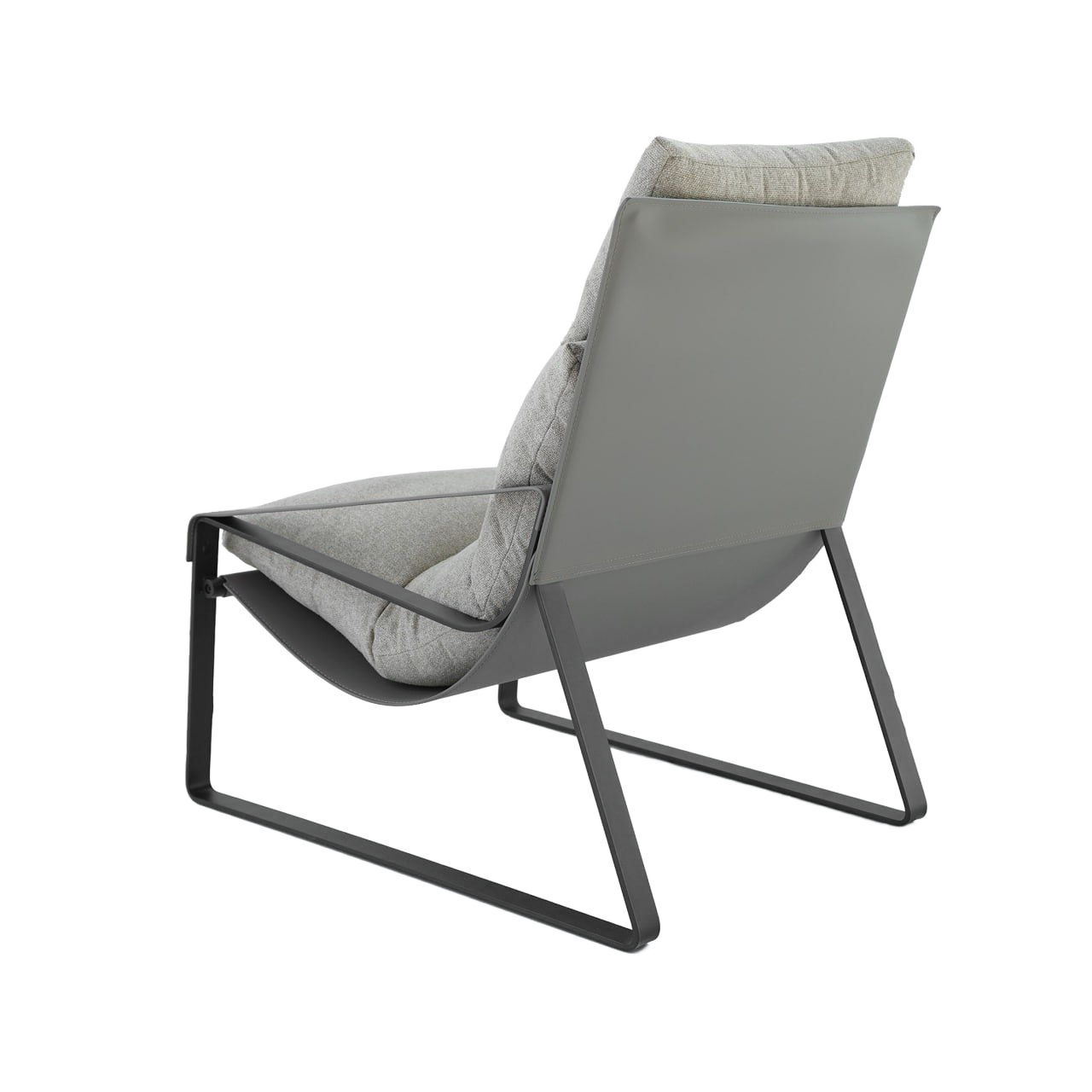 Claude Saddle Leather Lounge Chair MLL-A05/GRY - Lounge Chairs - ebarza Furniture UAE | Shop Modern Furniture in Abu Dhabi & Dubai - مفروشات ايبازرا في الامارات | تسوق اثاث عصري وديكورات مميزة في دبي وابوظبي