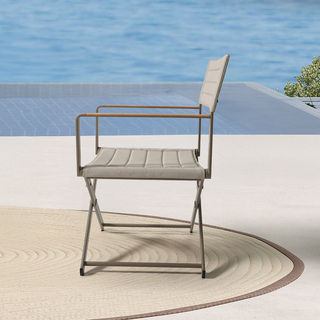Chic Deluxe Outdoor Folding Armchair - AC5746C55TEX - Chairs - ebarza Furniture UAE | Shop Modern Furniture in Abu Dhabi & Dubai - مفروشات ايبازرا في الامارات | تسوق اثاث عصري وديكورات مميزة في دبي وابوظبي