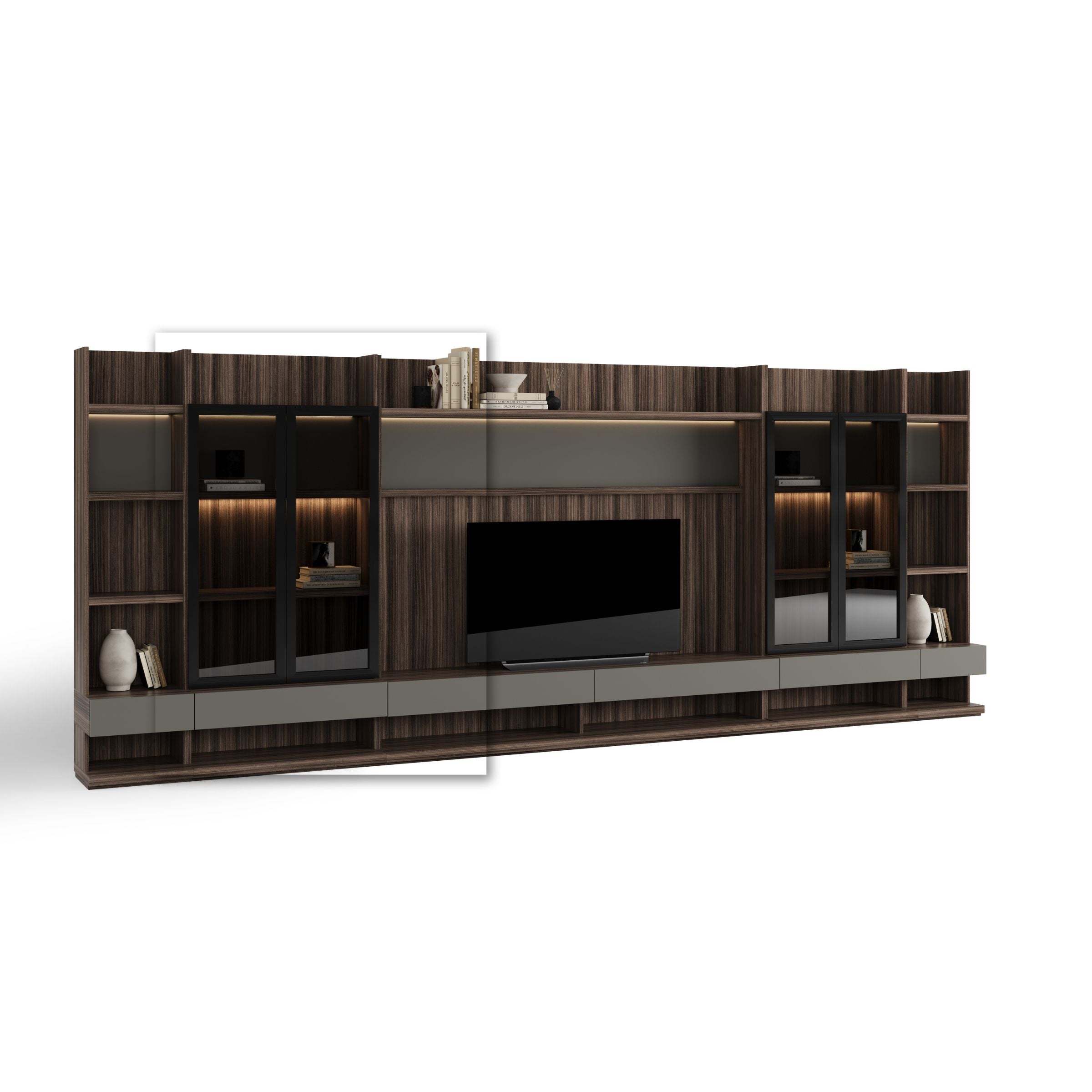 Pre-order 25 Days Delivery Lipa Glass Door Block Module - Modular TV / Wall Unit YOLIPA-GDB - Bookcases - ebarza Furniture UAE | Shop Modern Furniture in Abu Dhabi & Dubai - مفروشات ايبازرا في الامارات | تسوق اثاث عصري وديكورات مميزة في دبي وابوظبي